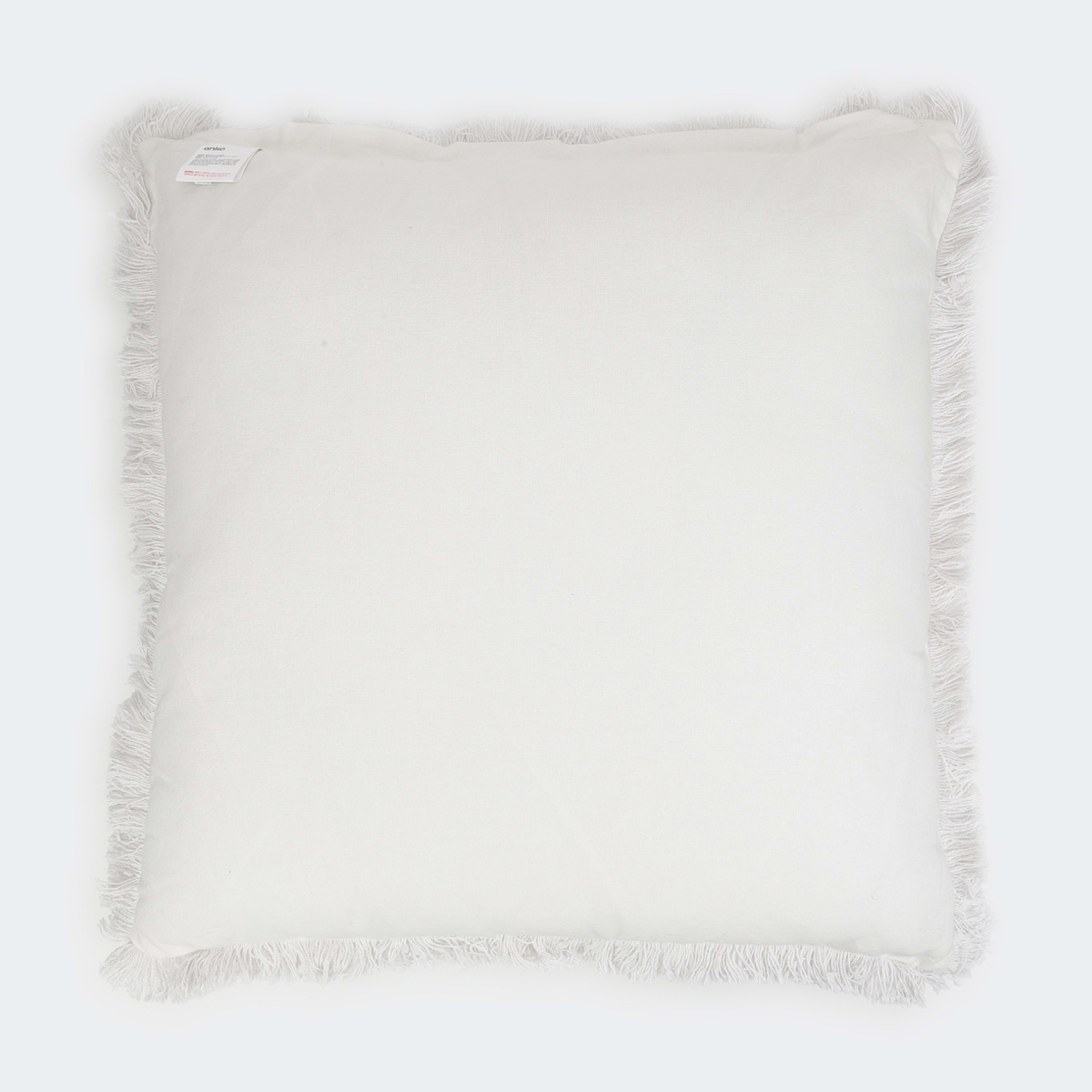 60cm Aiden Fringe Cushion White Kmart