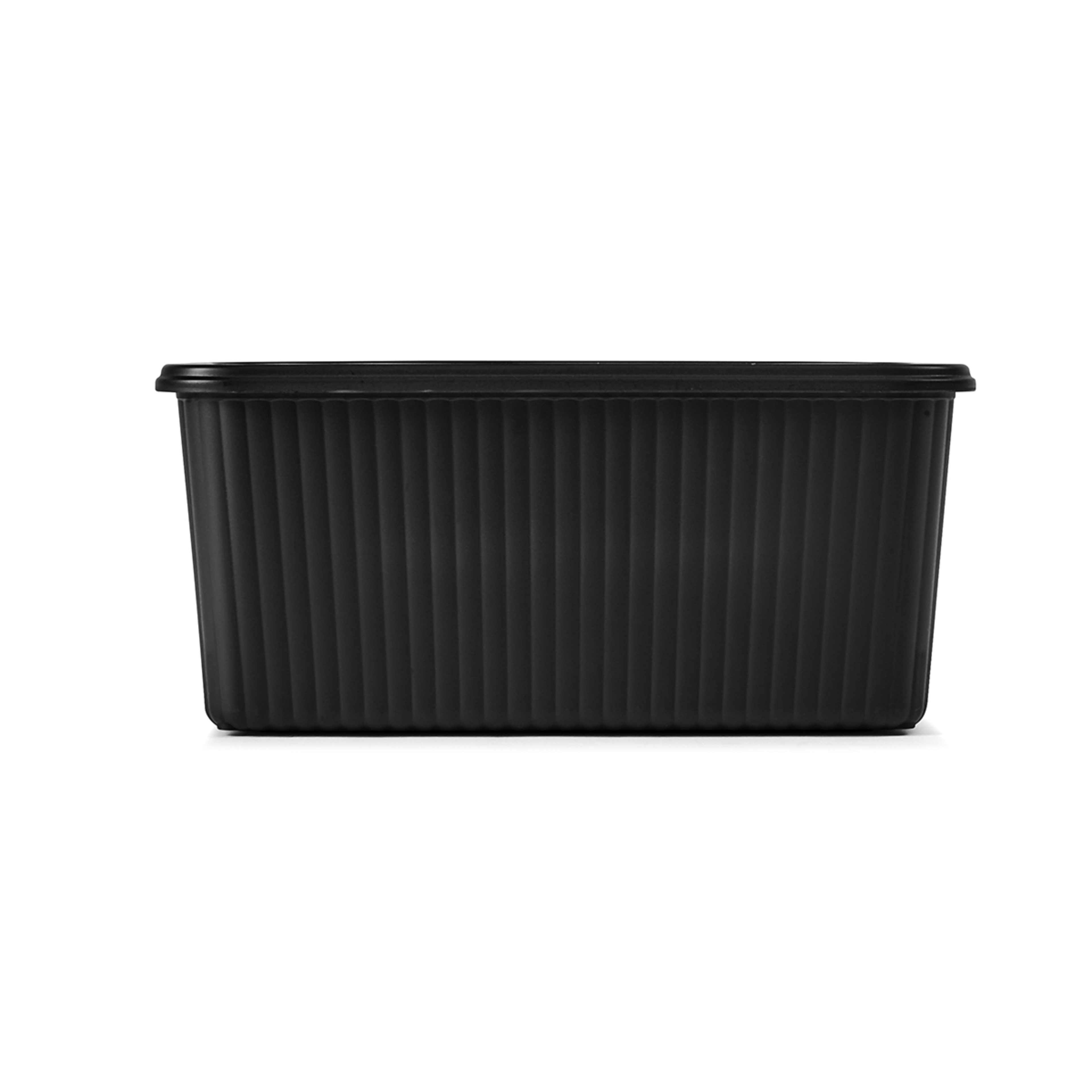 4 5L Ribbed Container - Black, 4 of 10