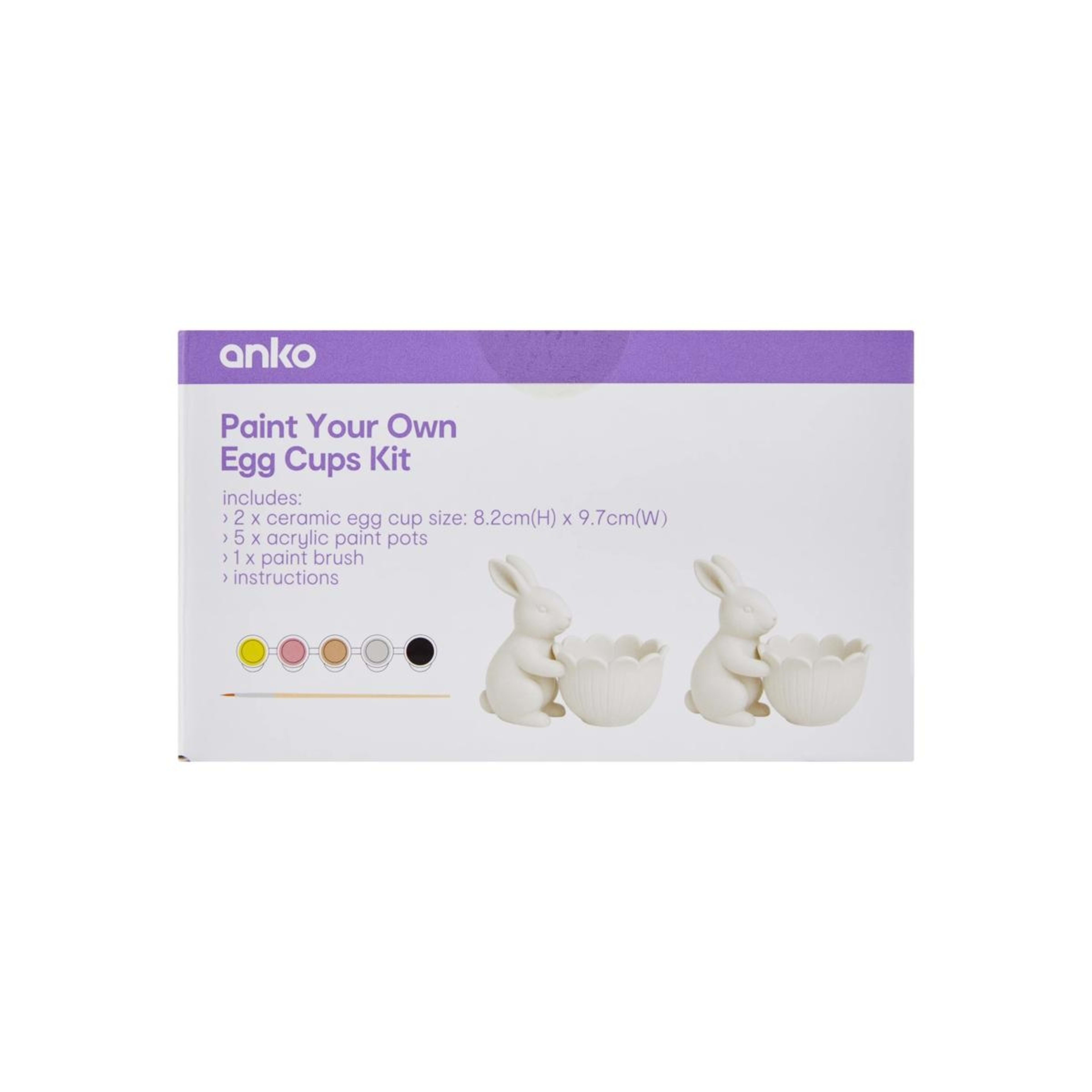 4 Paint Your Own Egg Cups Kit, 4 of 4