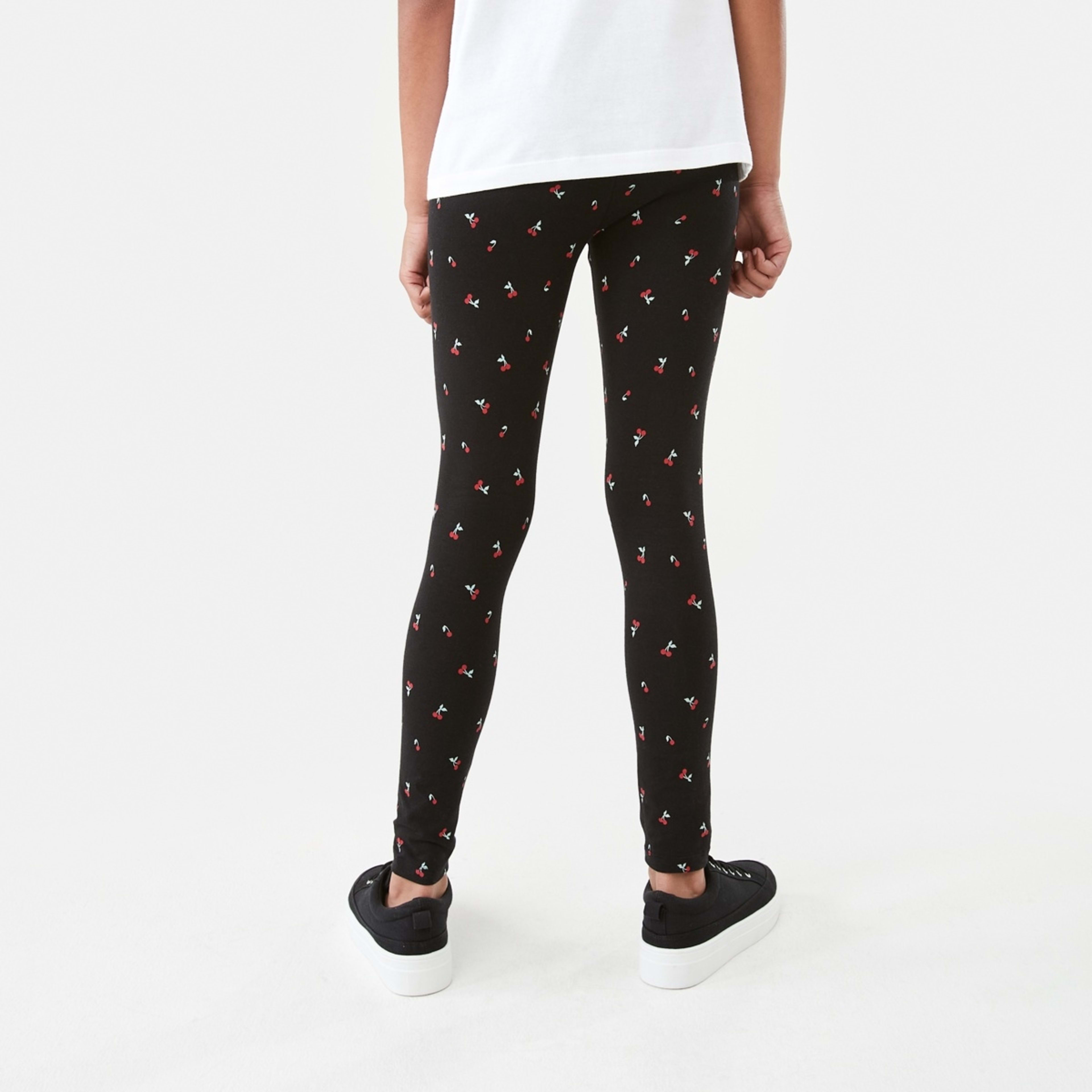 2 Print Leggings Charming Cherries Black, 2 of 8