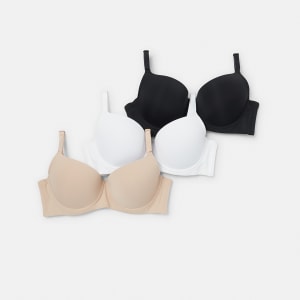 Kmart 2 Pack Wirefree T-Shirt Bra-Smrl/white Size: 8A