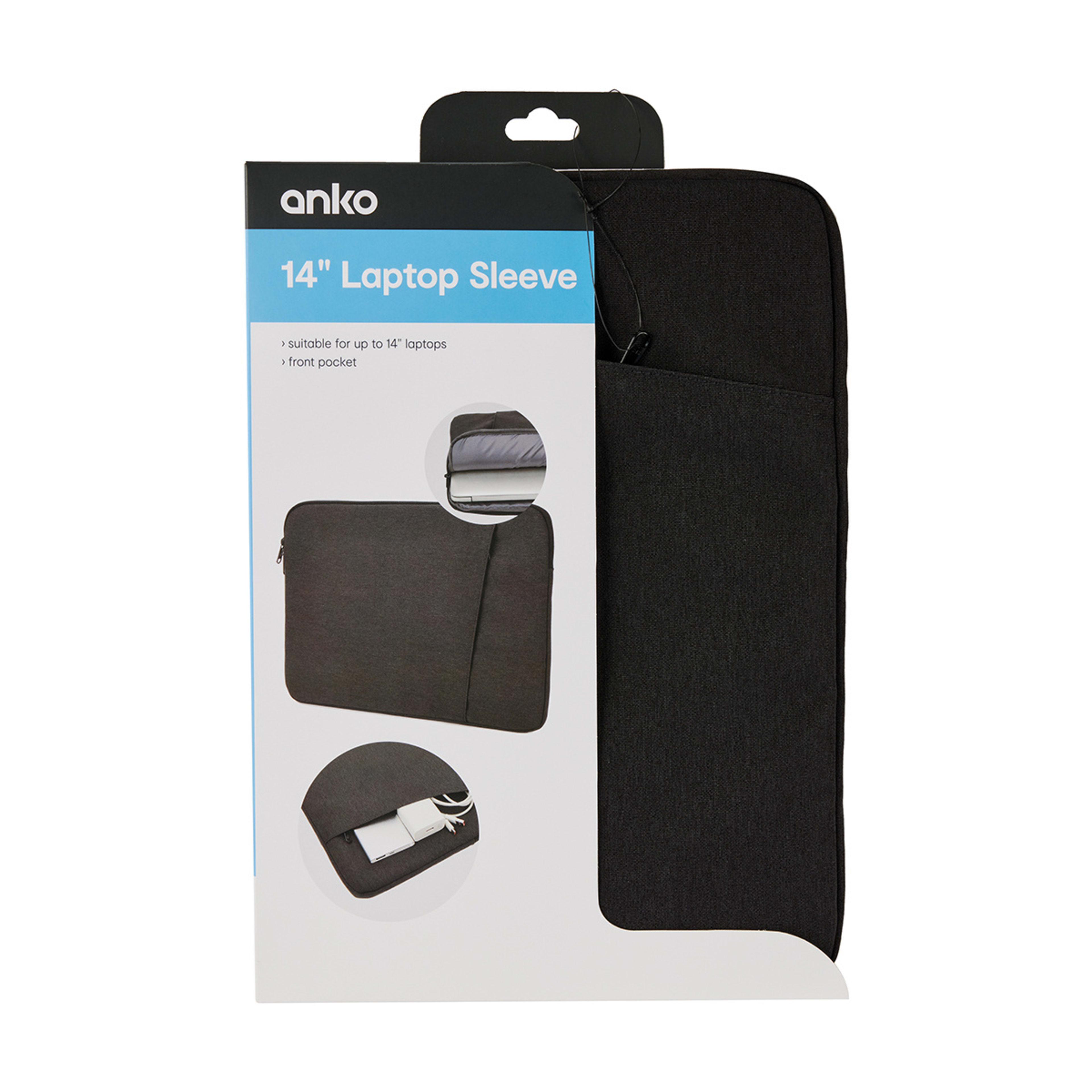 14in. Laptop Sleeve Black Kmart