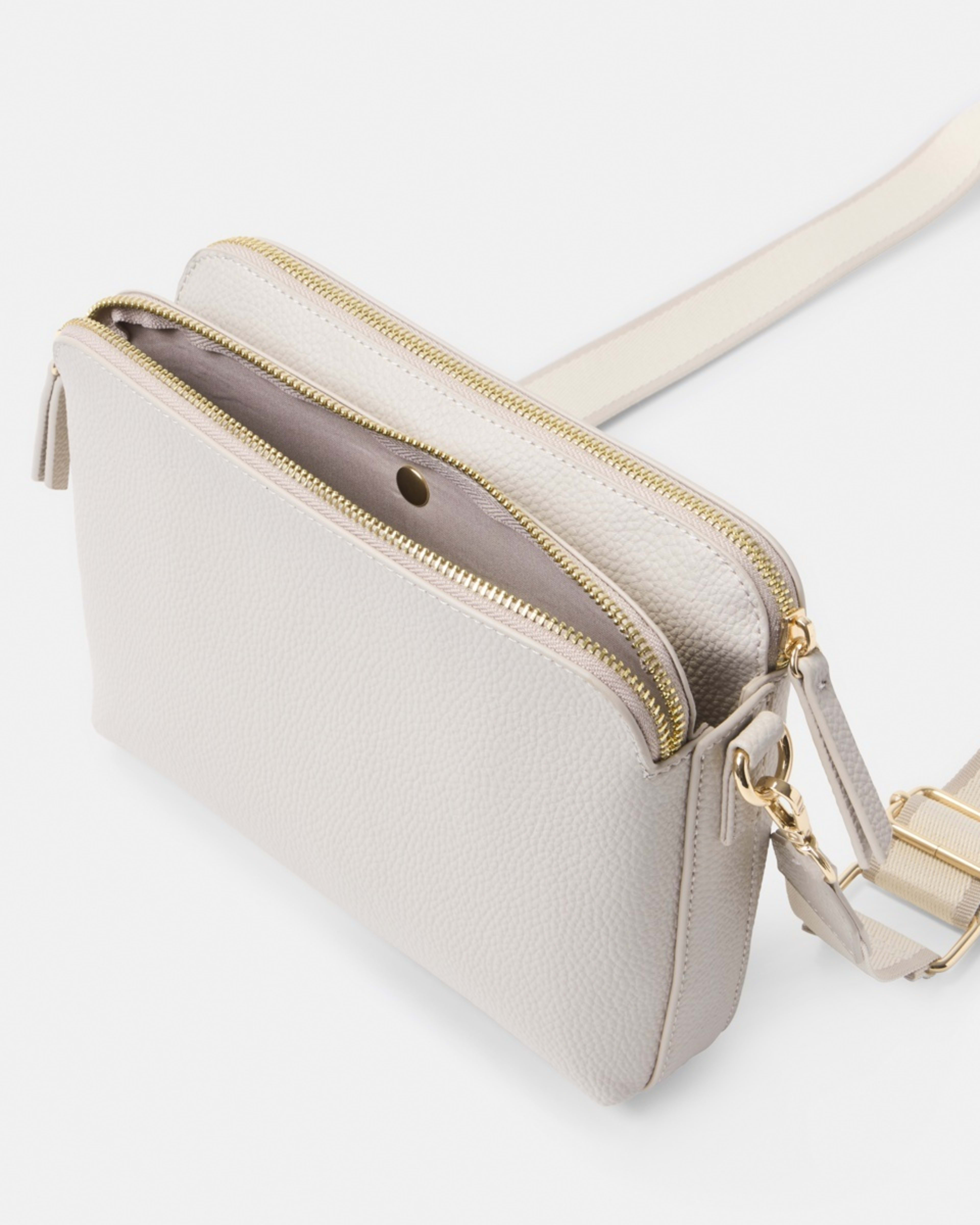 4 Double Pocket Crossbody Bag SMOKEY TAUPE, 4 of 6