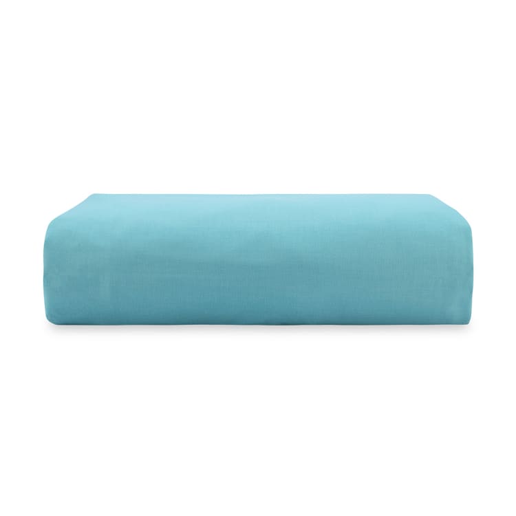 180 Thread Count Fitted Sheet Double Bed, Aqua Kmart