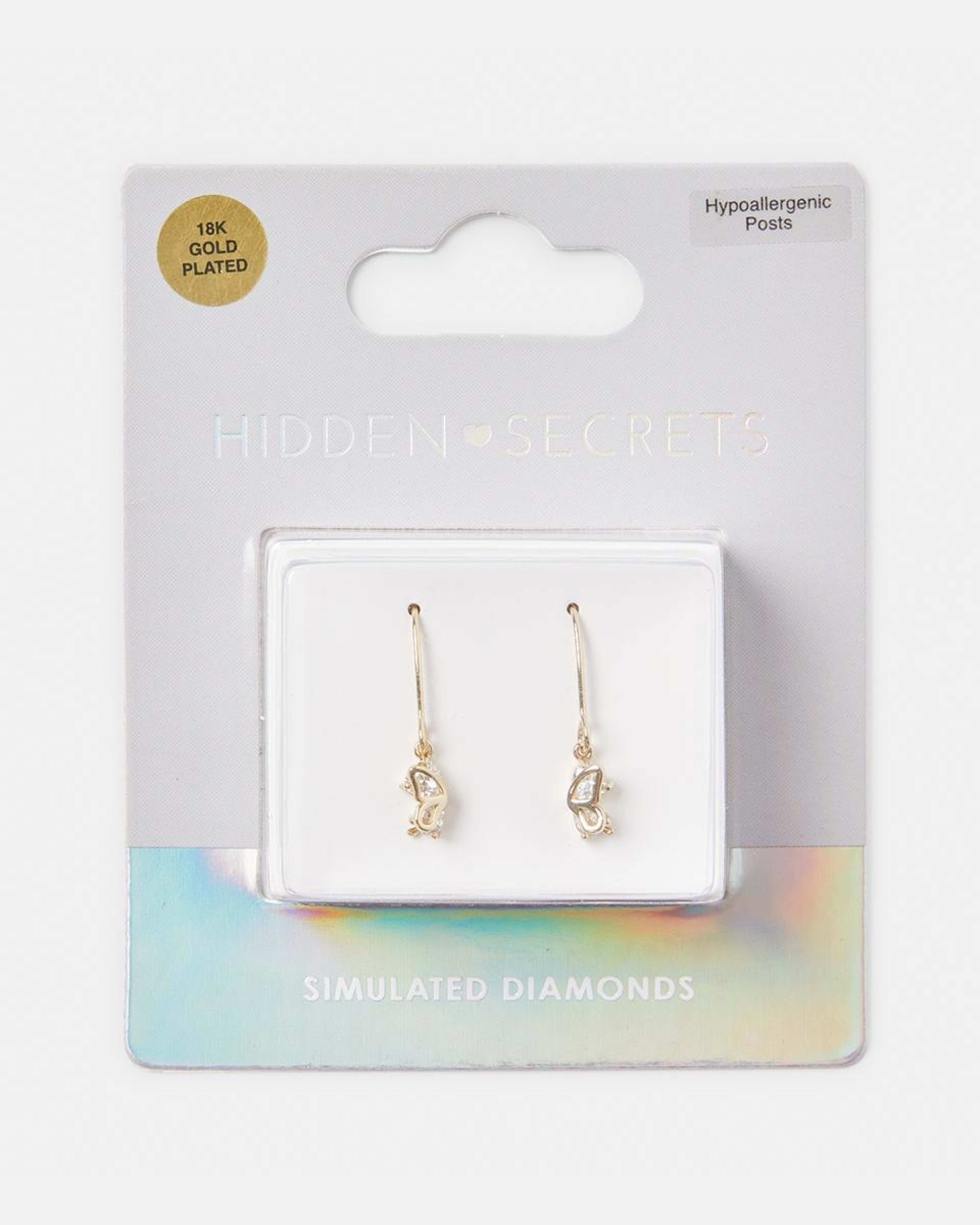 Butterfly Earrings Gold Tone Kmart