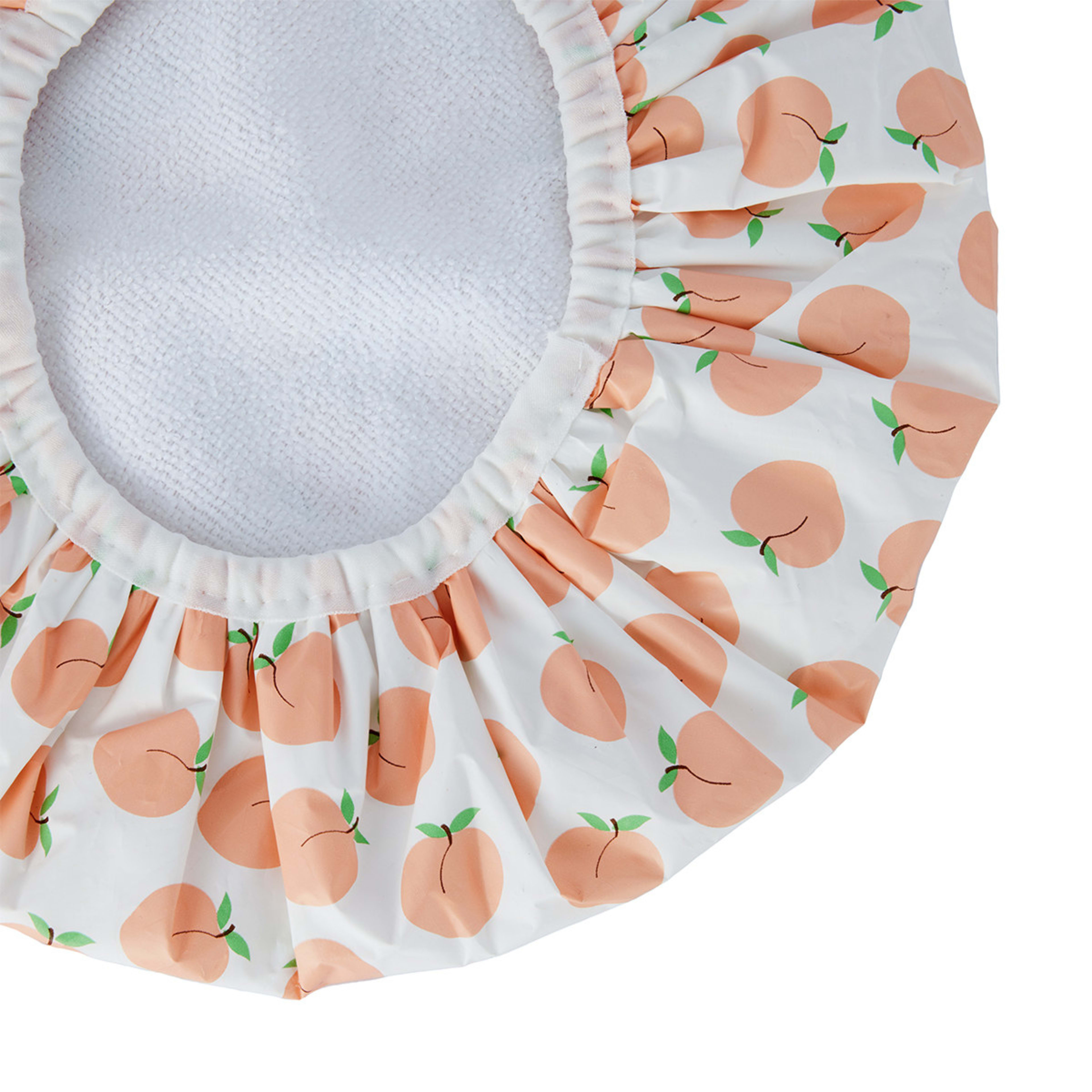 3 OXX Bodycare Waterproof Shower Cap - Peaches, 3 of 4