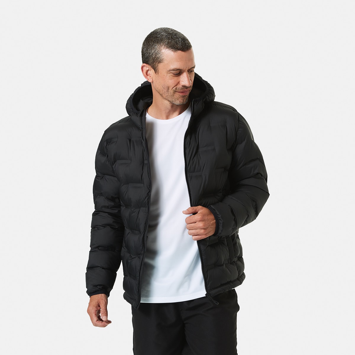Active Mens Heat Sealed Puffer Jacket Kmart