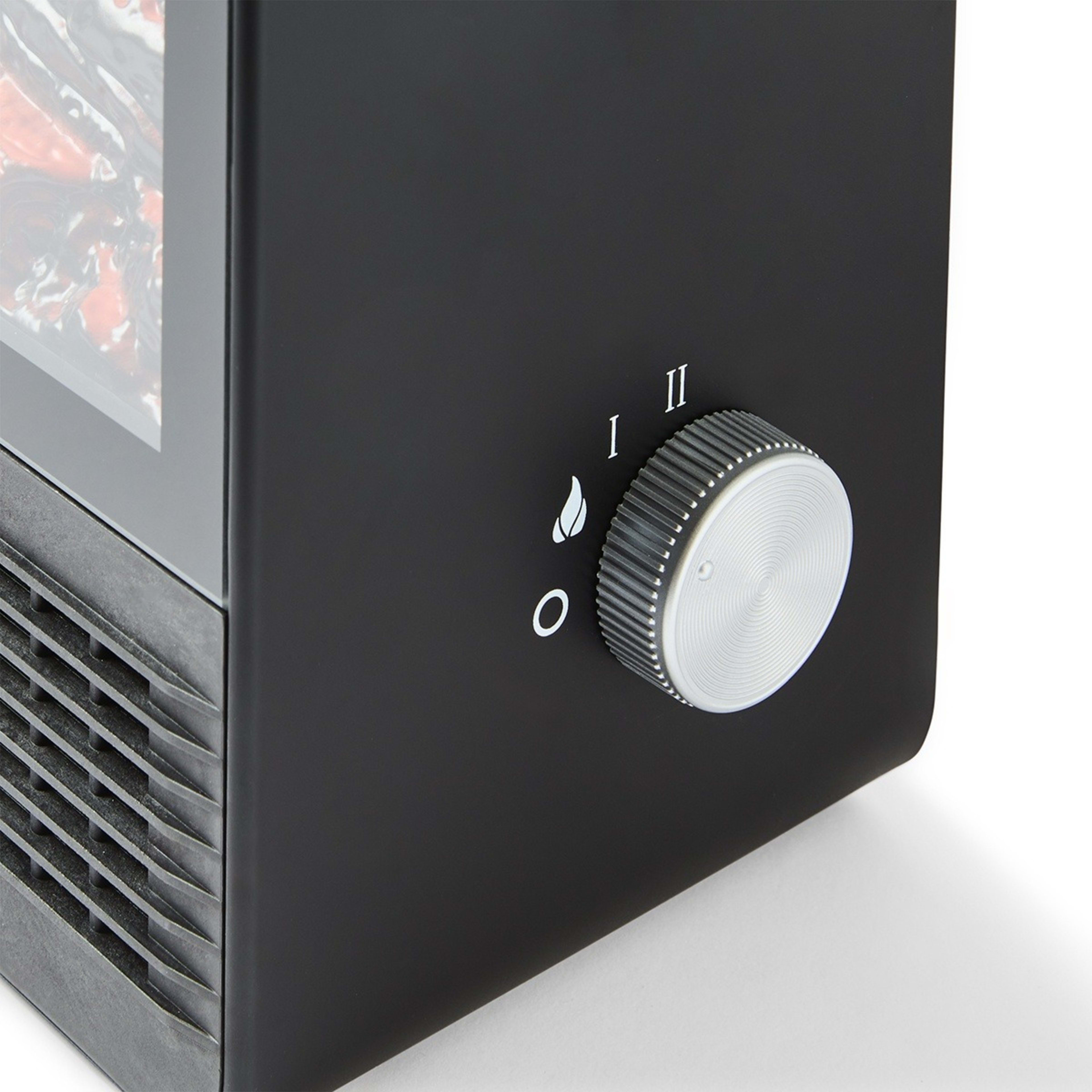 2 Modern Fireplace Heater - Black, 2 of 8