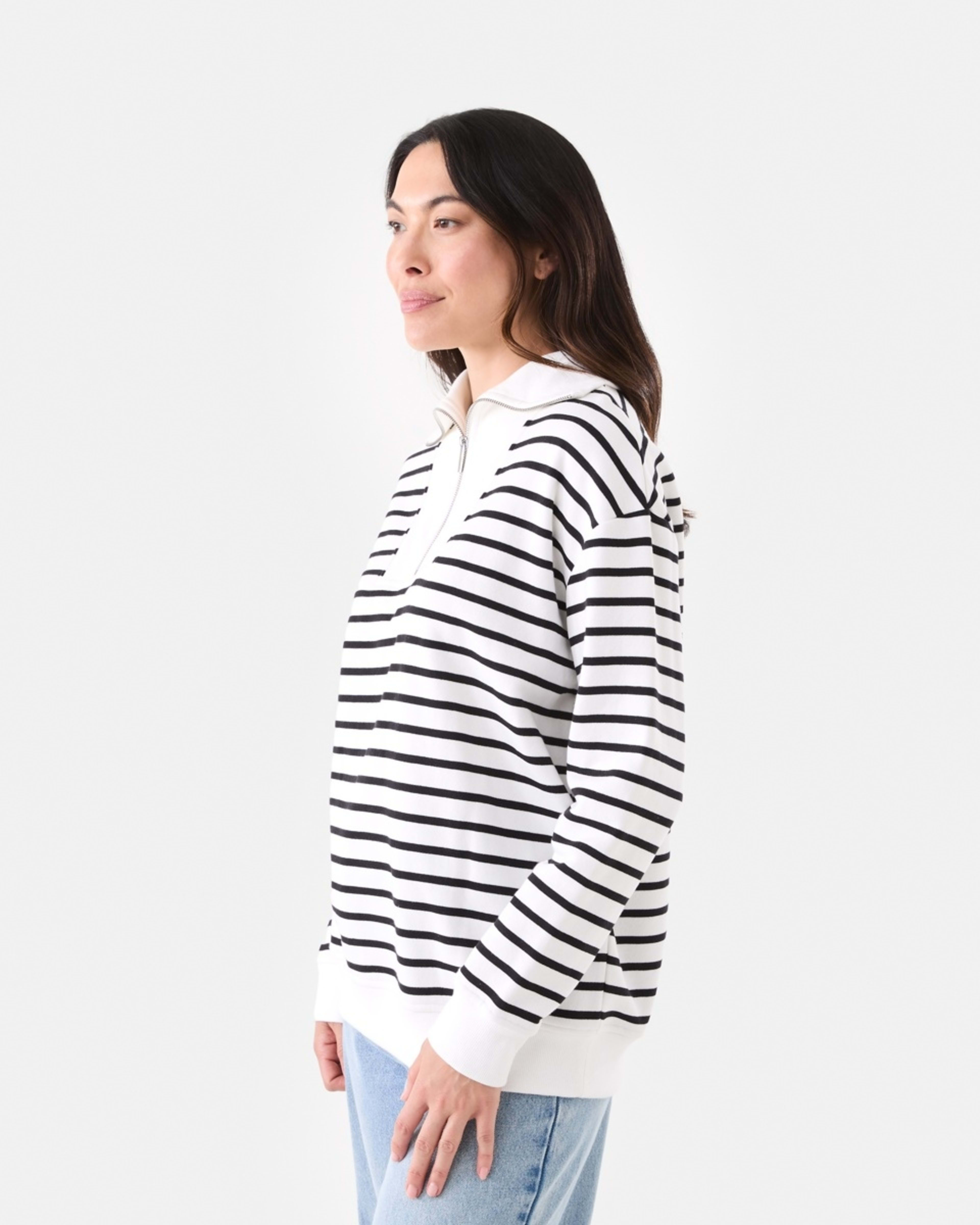 2 Long Sleeve Quarter Zip Sweatshirt Lucy Str W, 2 of 5