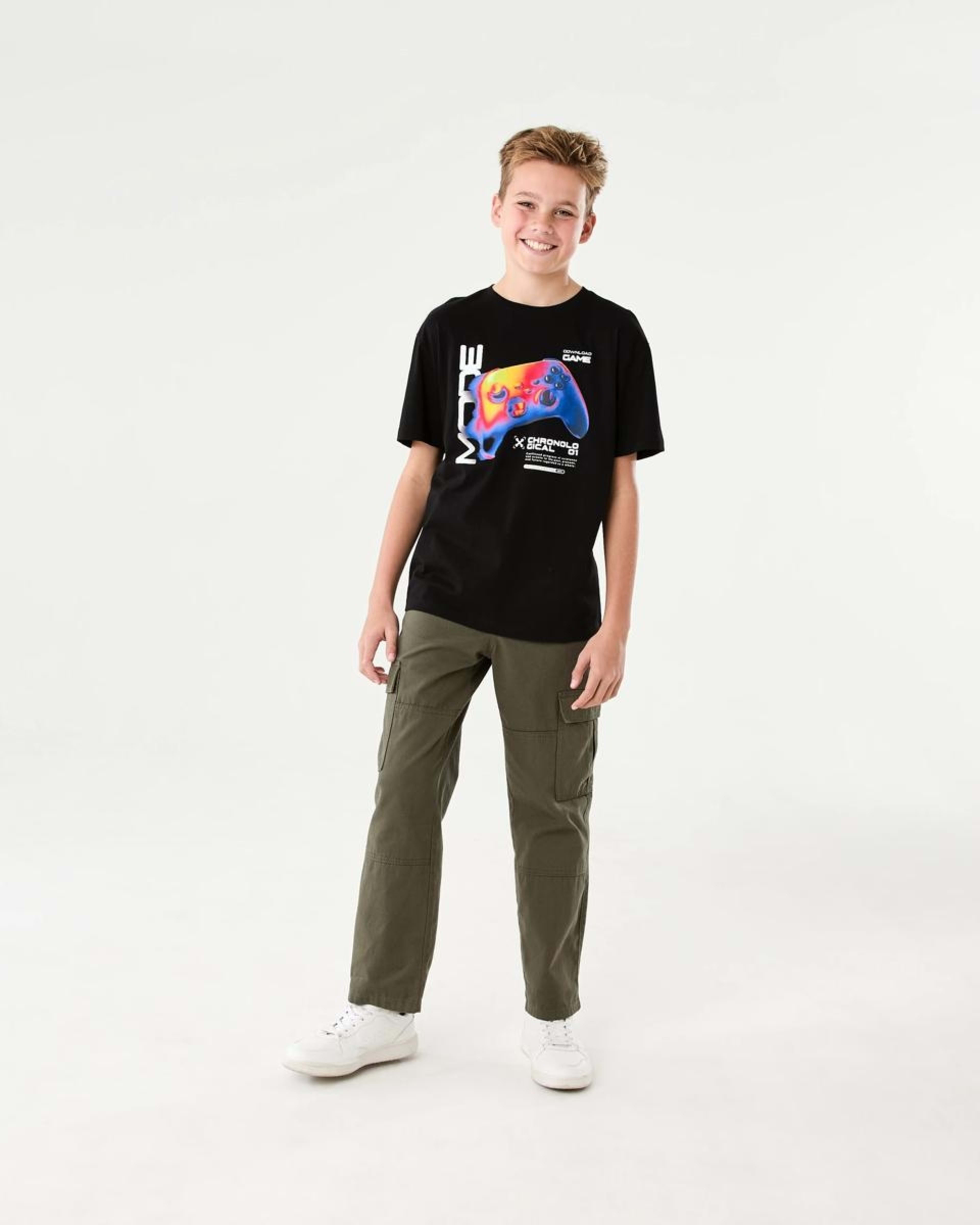 5 Short Sleeve Graphic Print T-shirt GAME MODE BLUR BLACK, 5 of 6