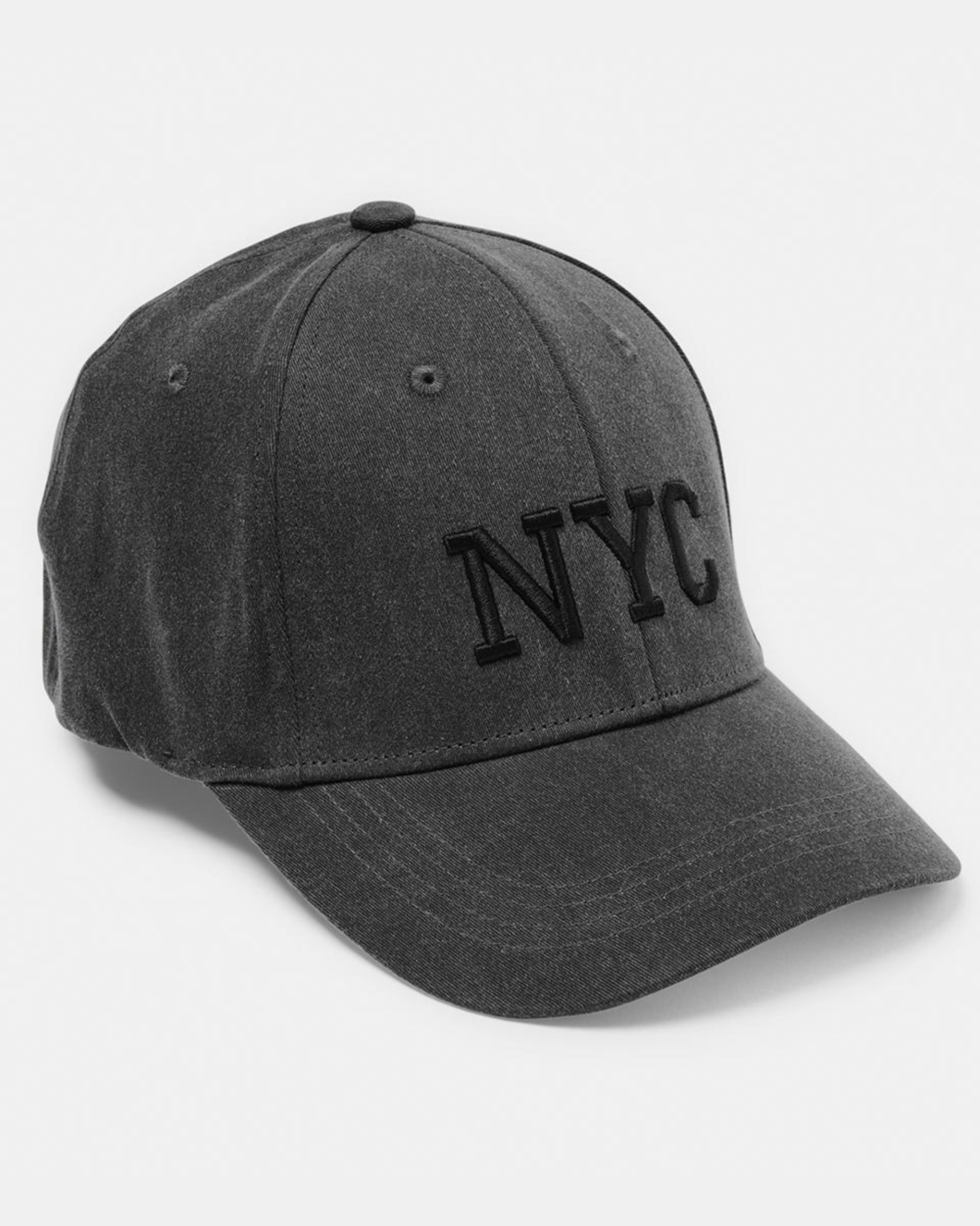 1 Stretch Fit Baseball Cap Blk Washed