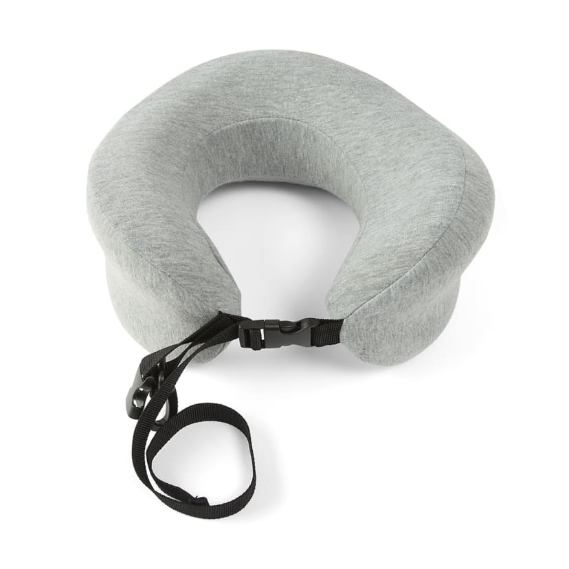 Roll Up Travel Pillow Memory Foam Grey Kmart