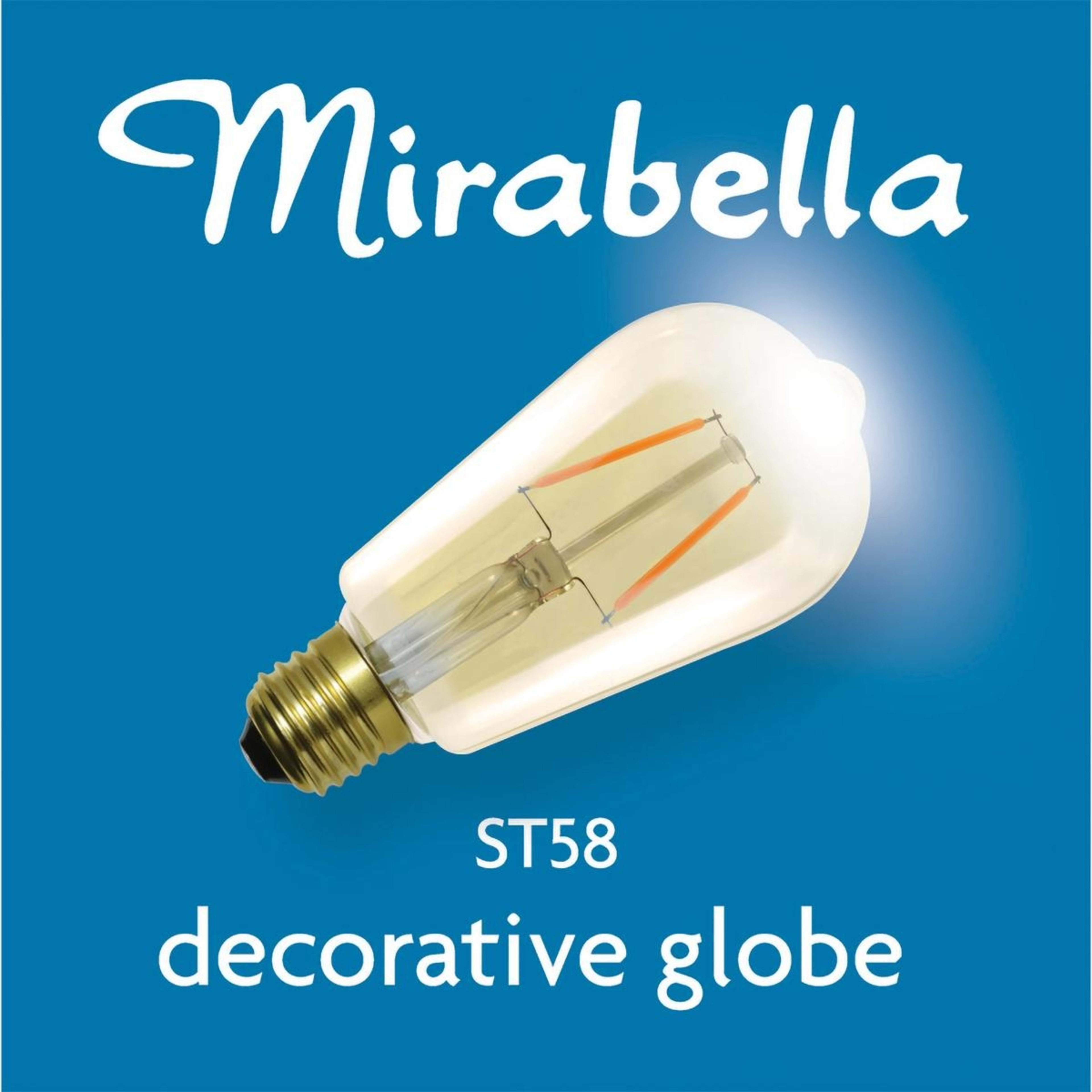 6 I001219 Mirabella LED ST58 Filament Amber ES 2W 150 Lumen, 6 of 6