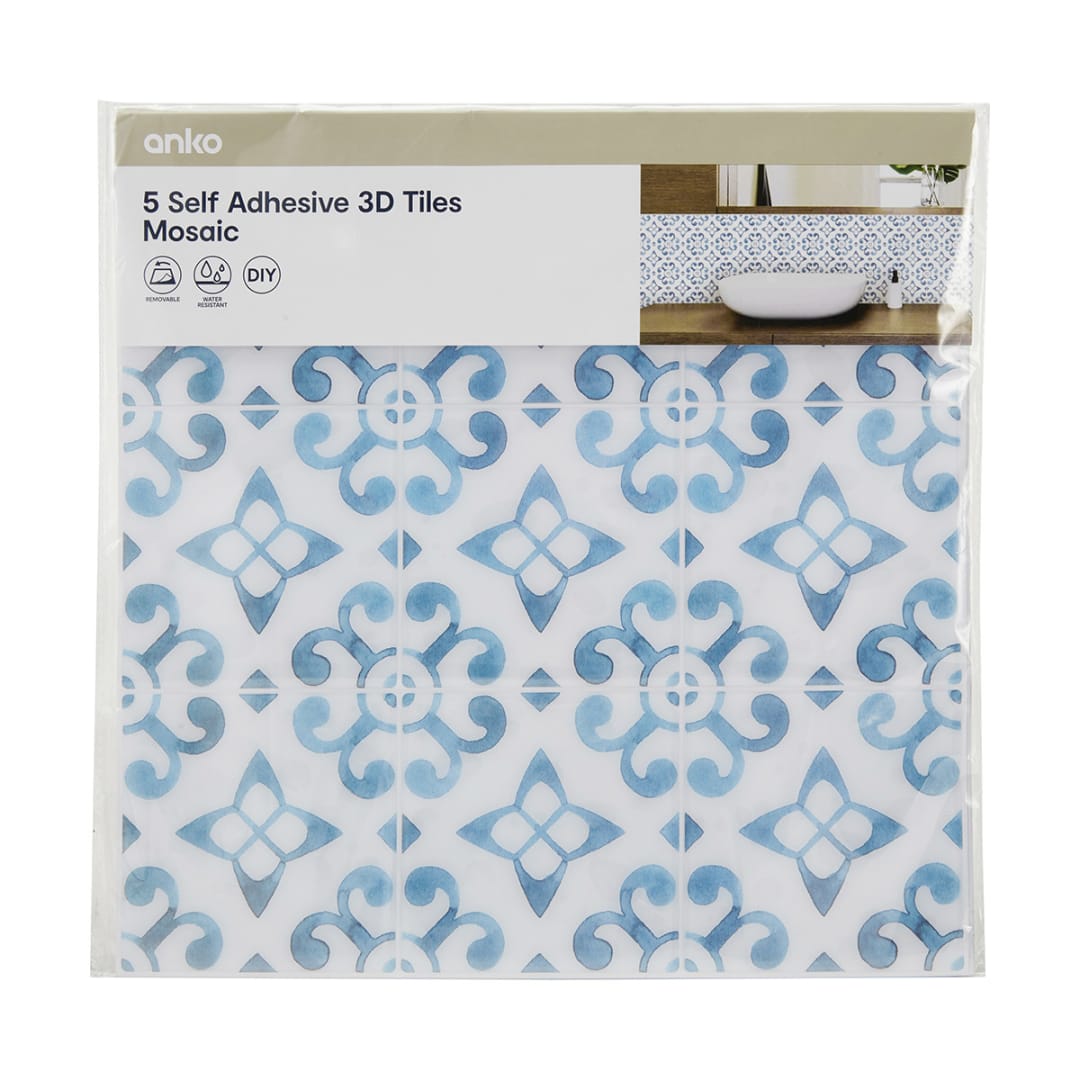 5 Pack Self Adhesive 3D Tiles Mosaic Kmart