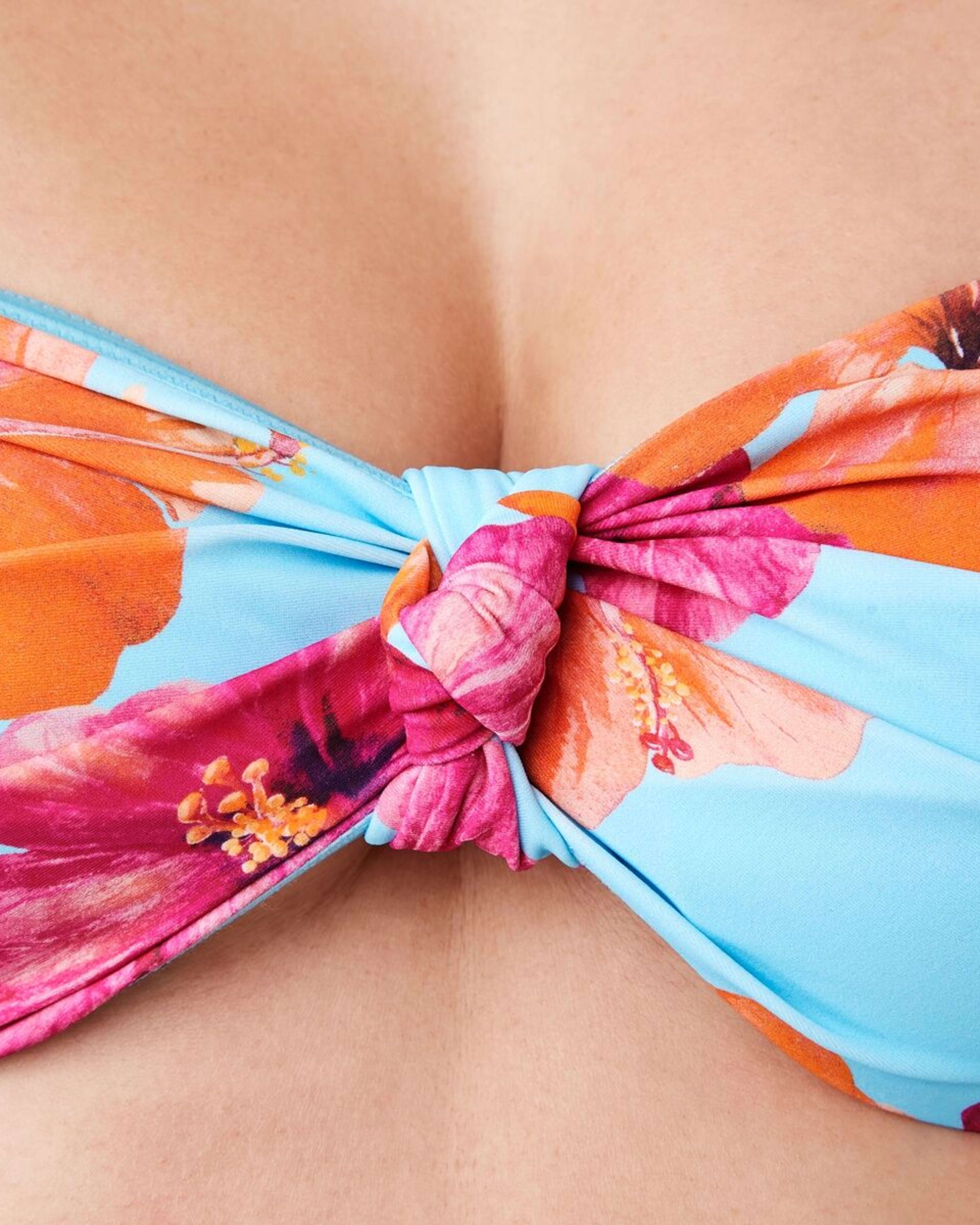 7 Bandeau Swim Top HOT TROP CLEAR AQUA, 7 of 10