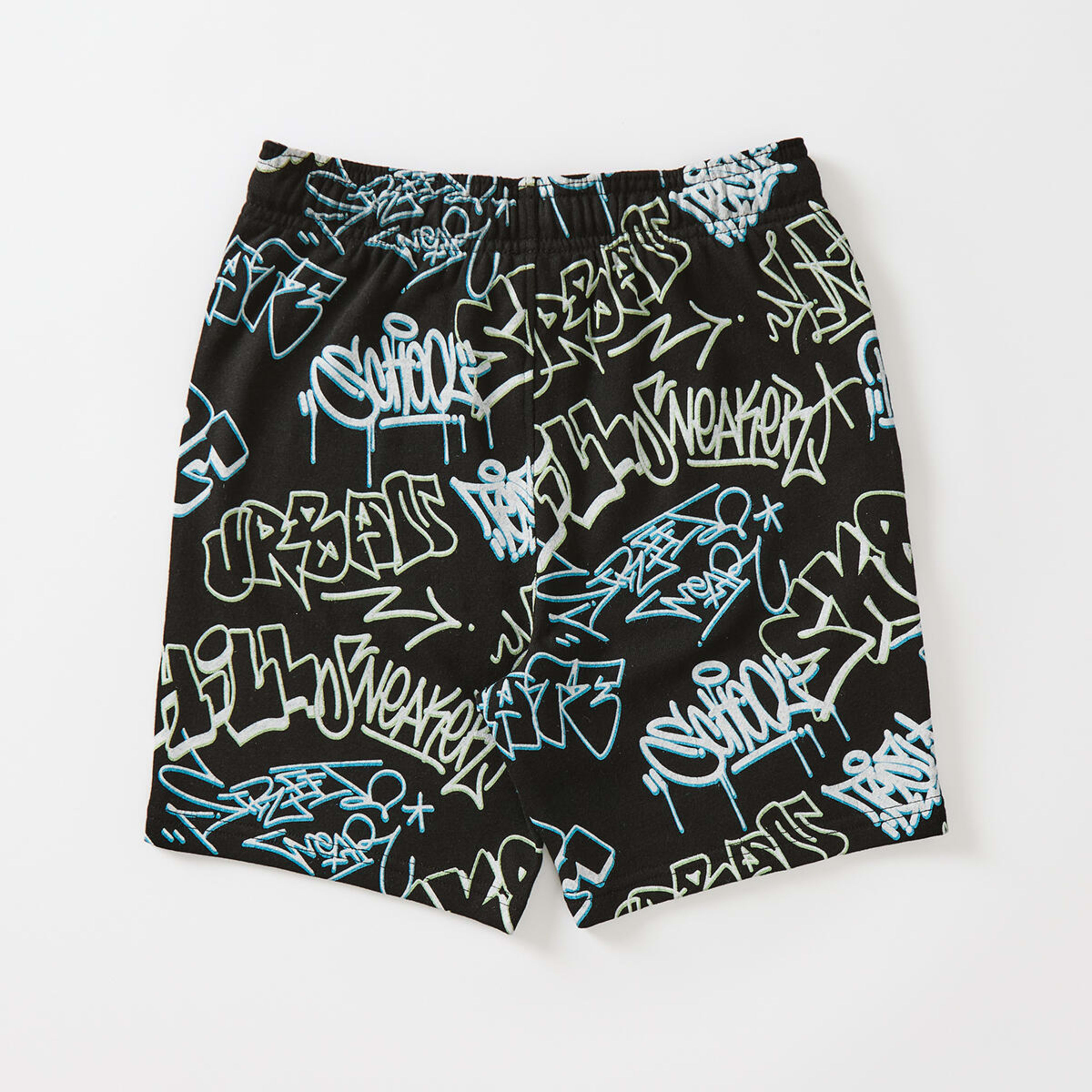 7 All Over Print Knit Shorts Blk Urbgrf, 7 of 7