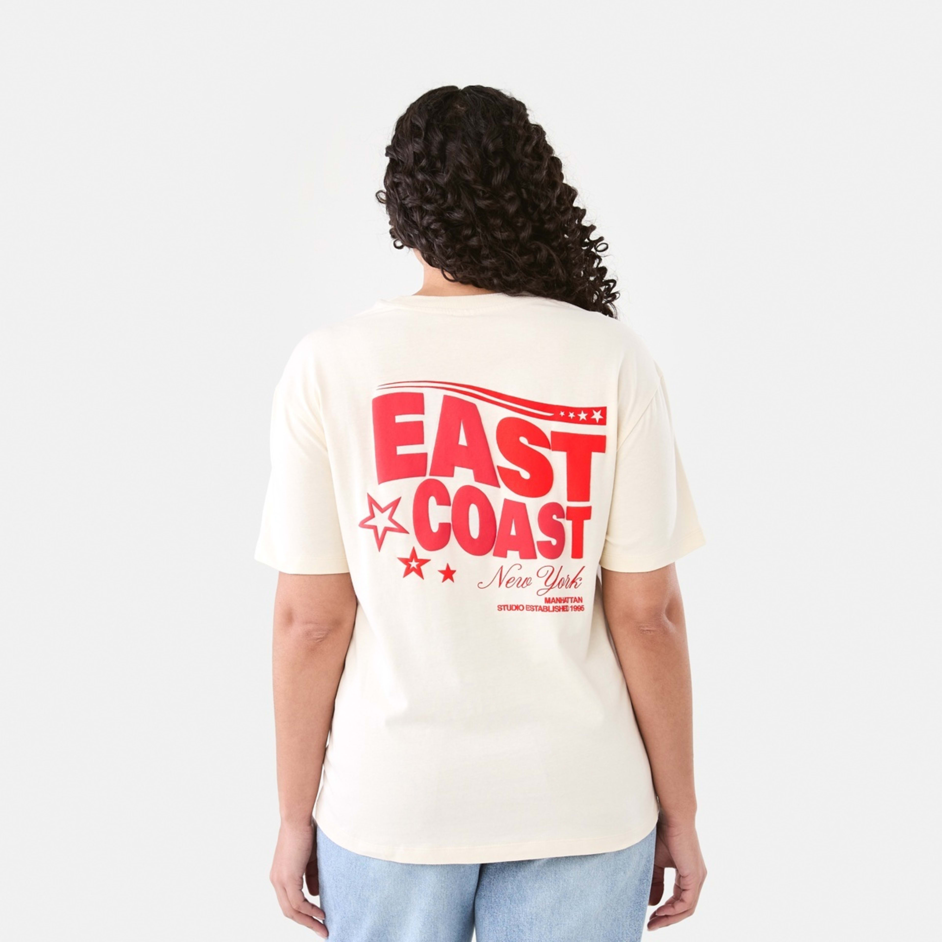 3 Short Sleeve Oversized Boyfriend T-shirt East Coast, 3 of 6