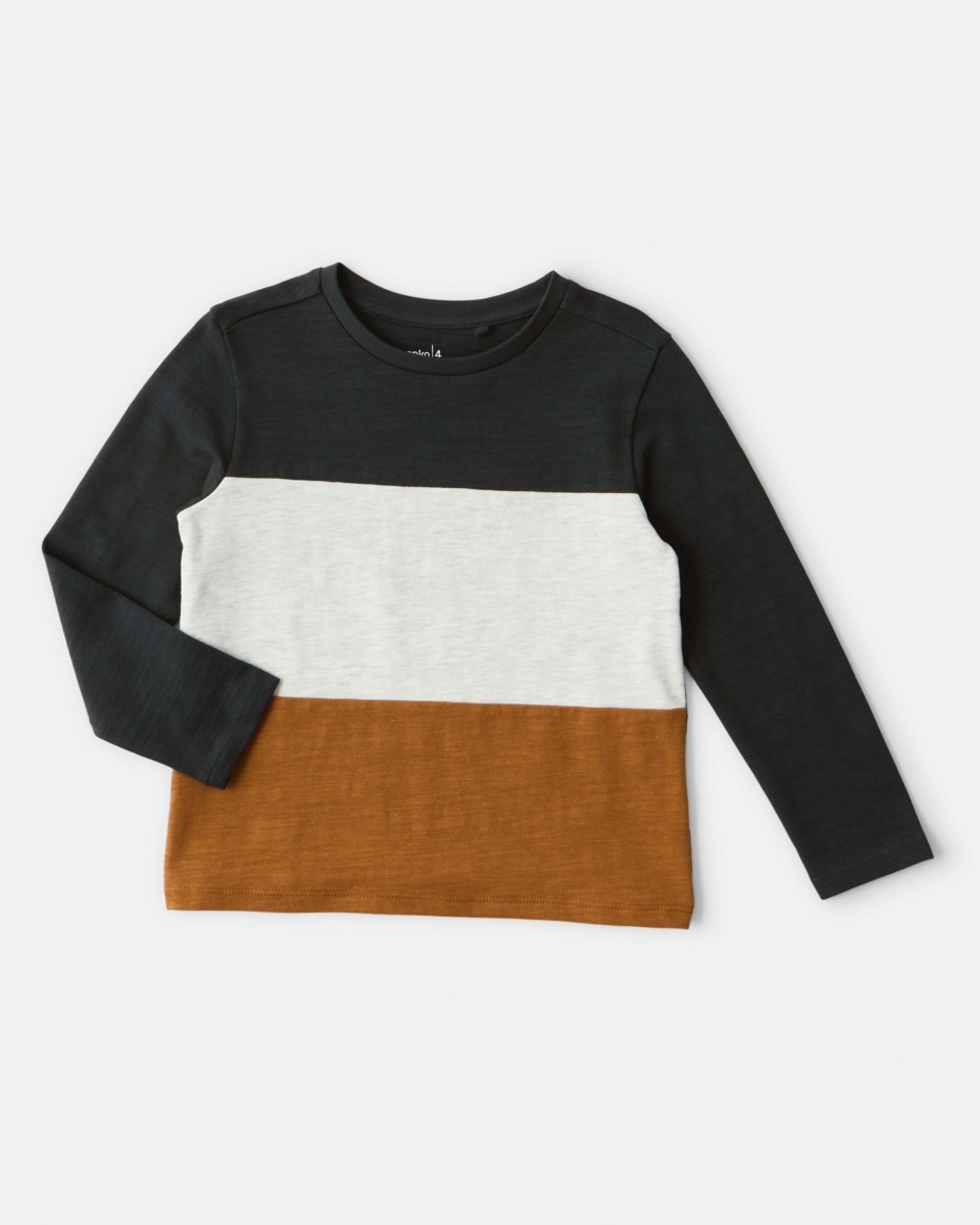7 Long Sleeve Panel T-shirt Wood Grey, 7 of 8