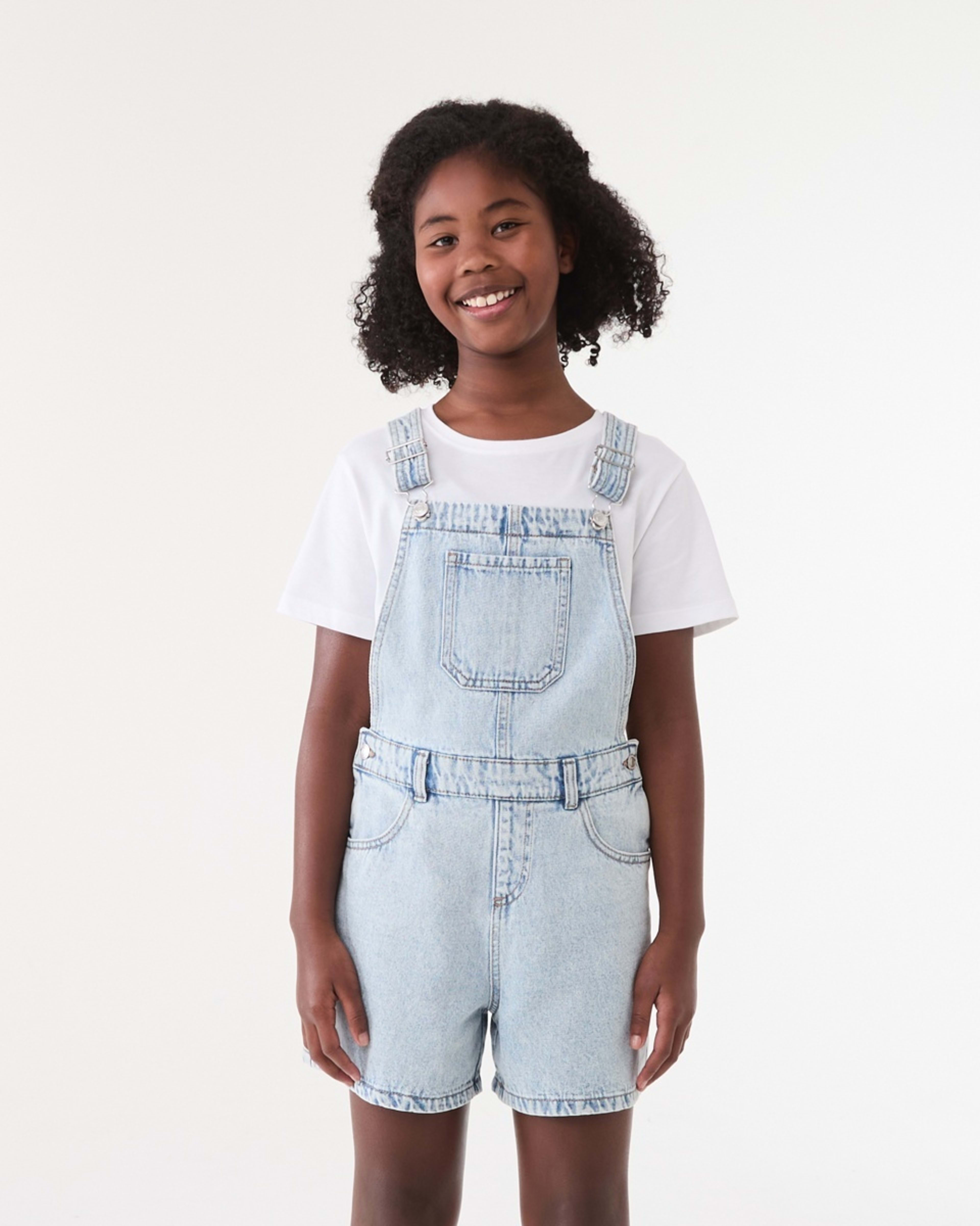 1 Denim Dungarees LIGHT WASH
