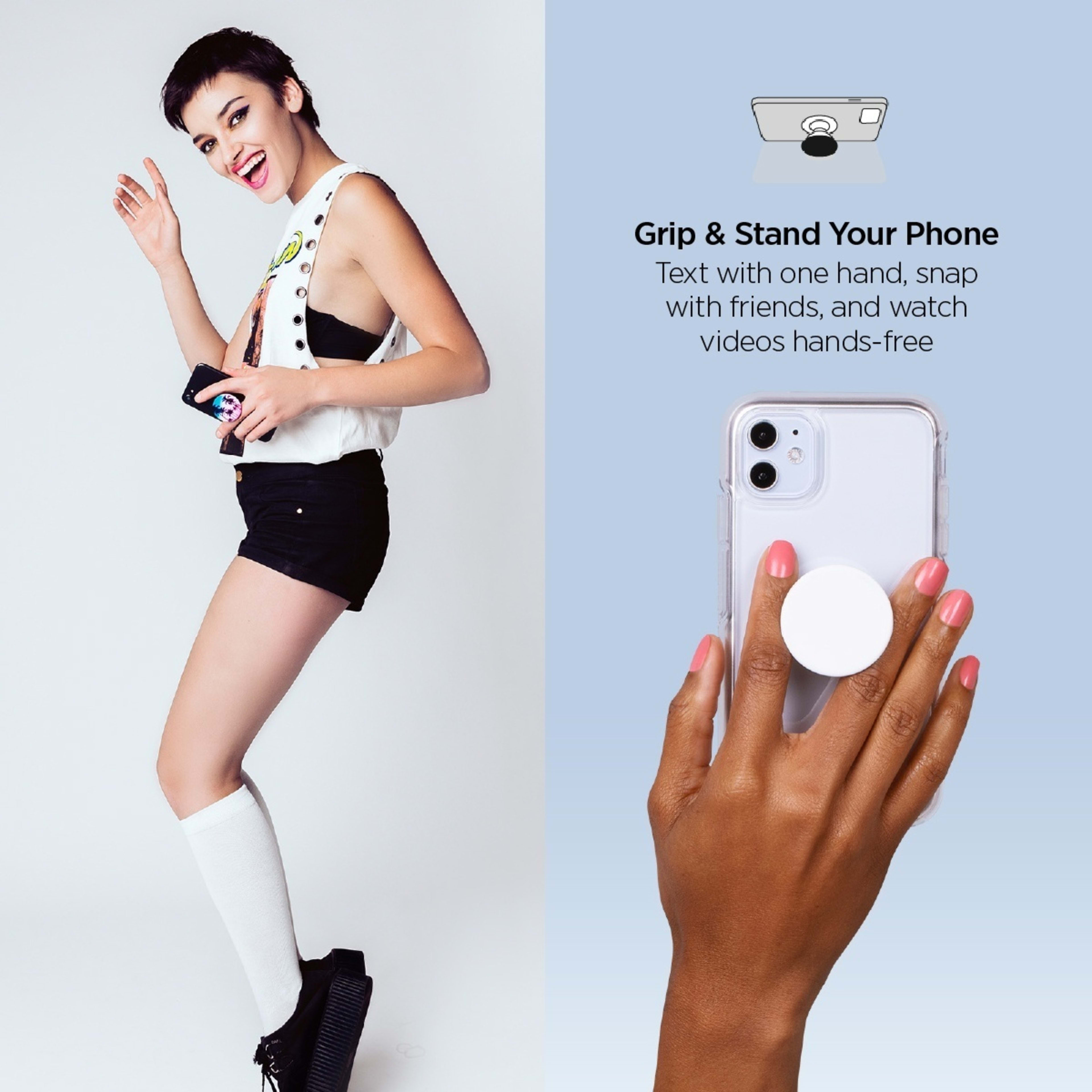 6 PopSockets PopGrip Basic Phone Holder and Stand - White, 6 of 7