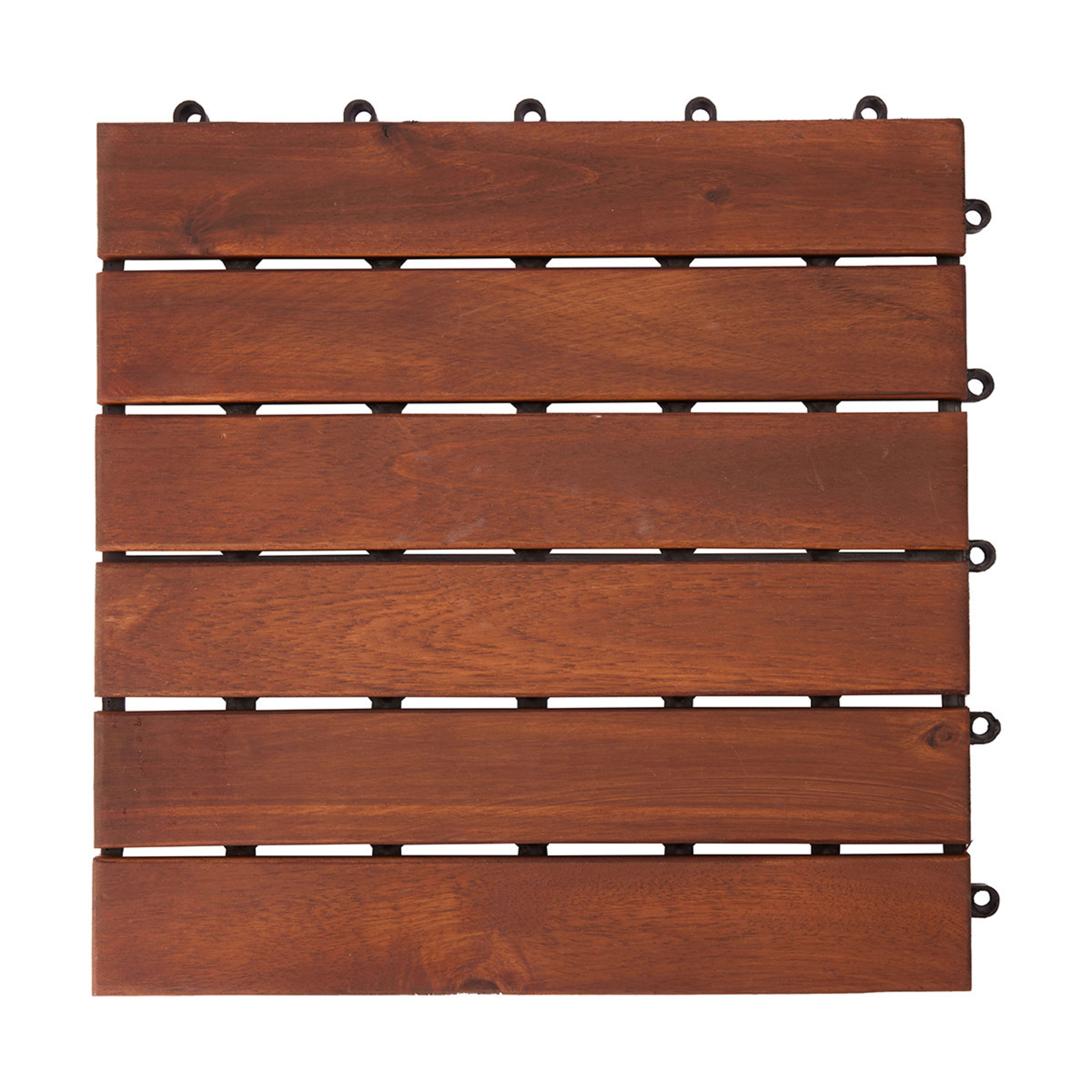 4 Pack Wooden Decking Tiles - Kmart