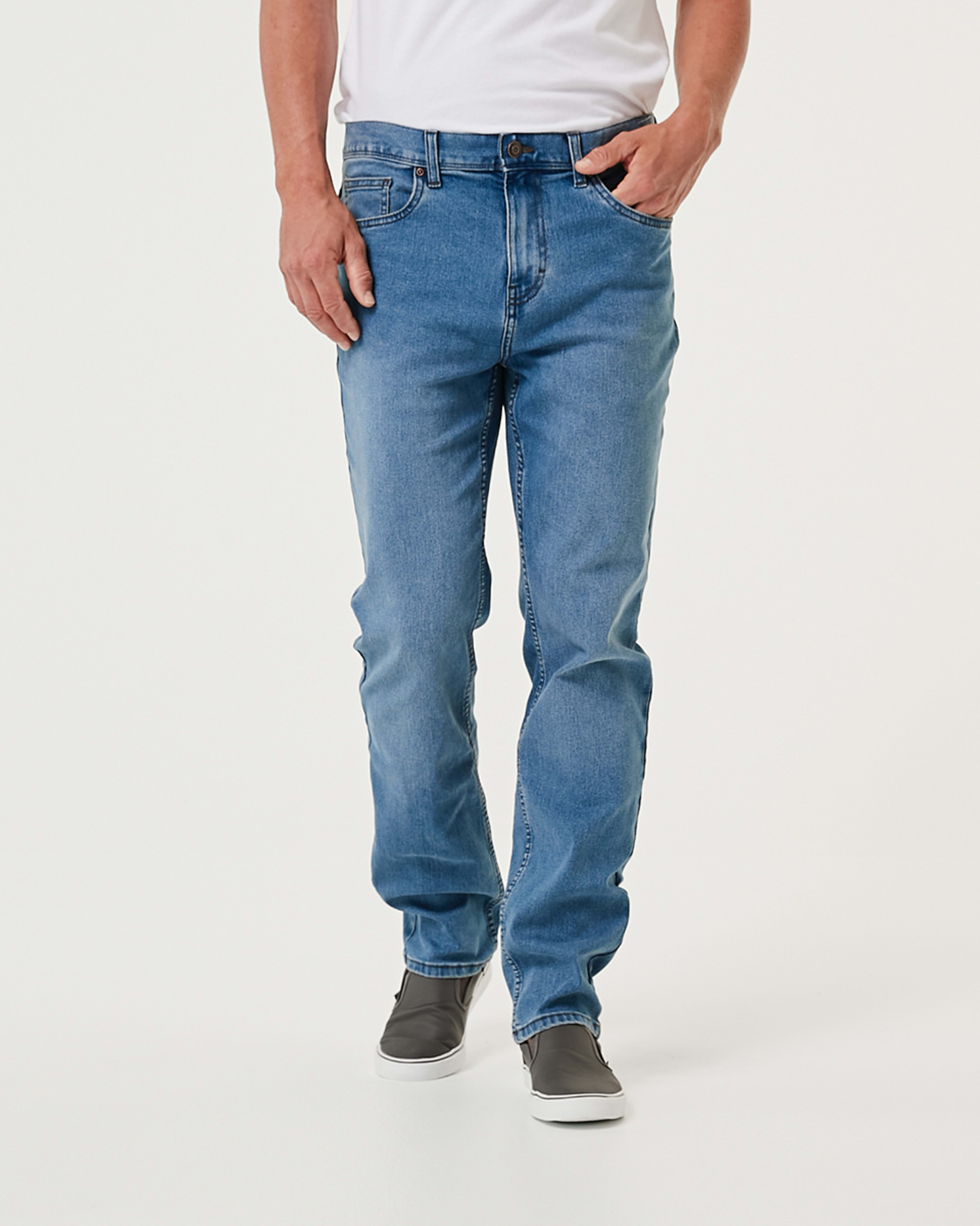 1 Straight Stretch Jeans Light Wash, 1 of 6