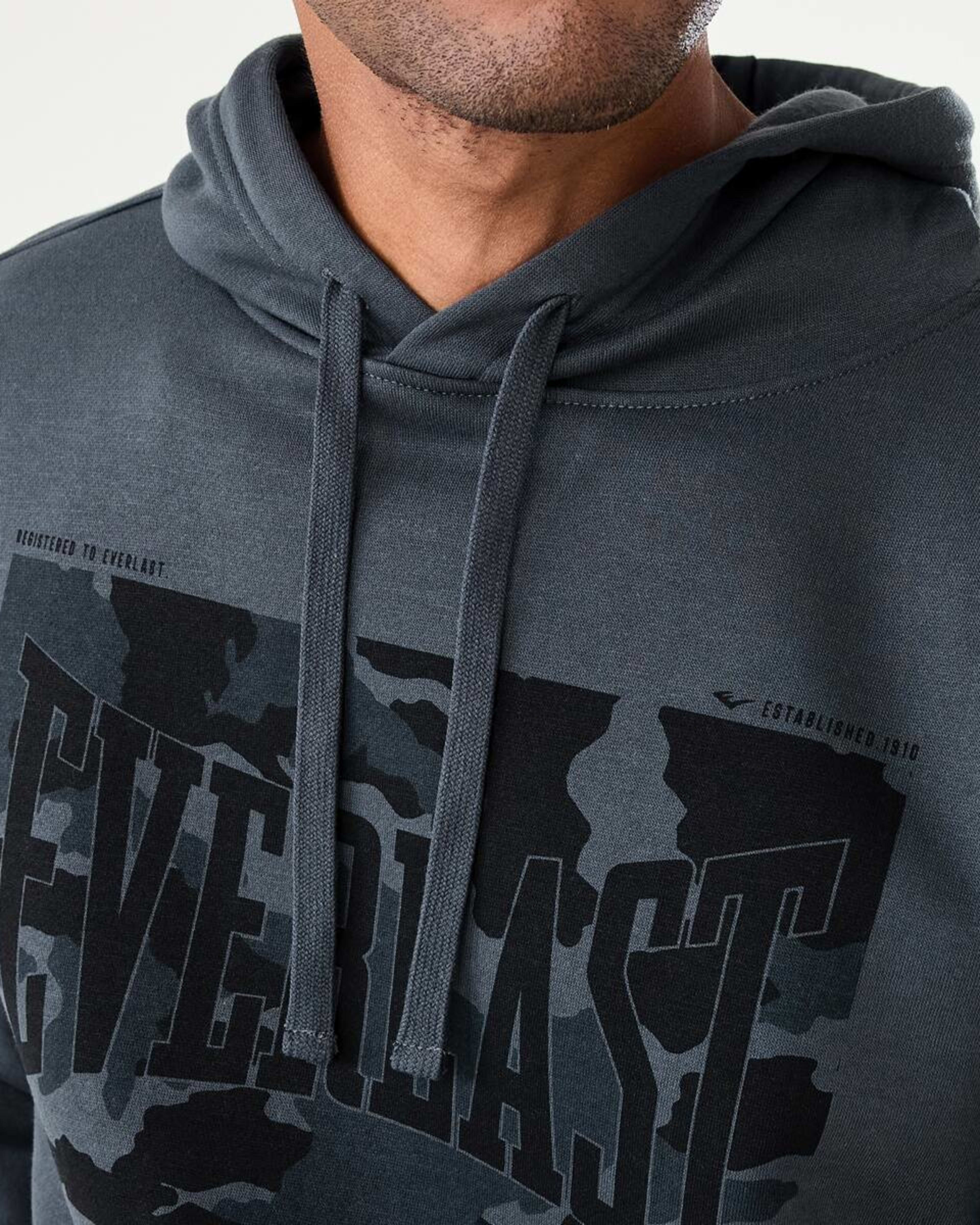 5 Everlast Mens Camo Print Hoodie CHARCOAL CAMO, 5 of 8