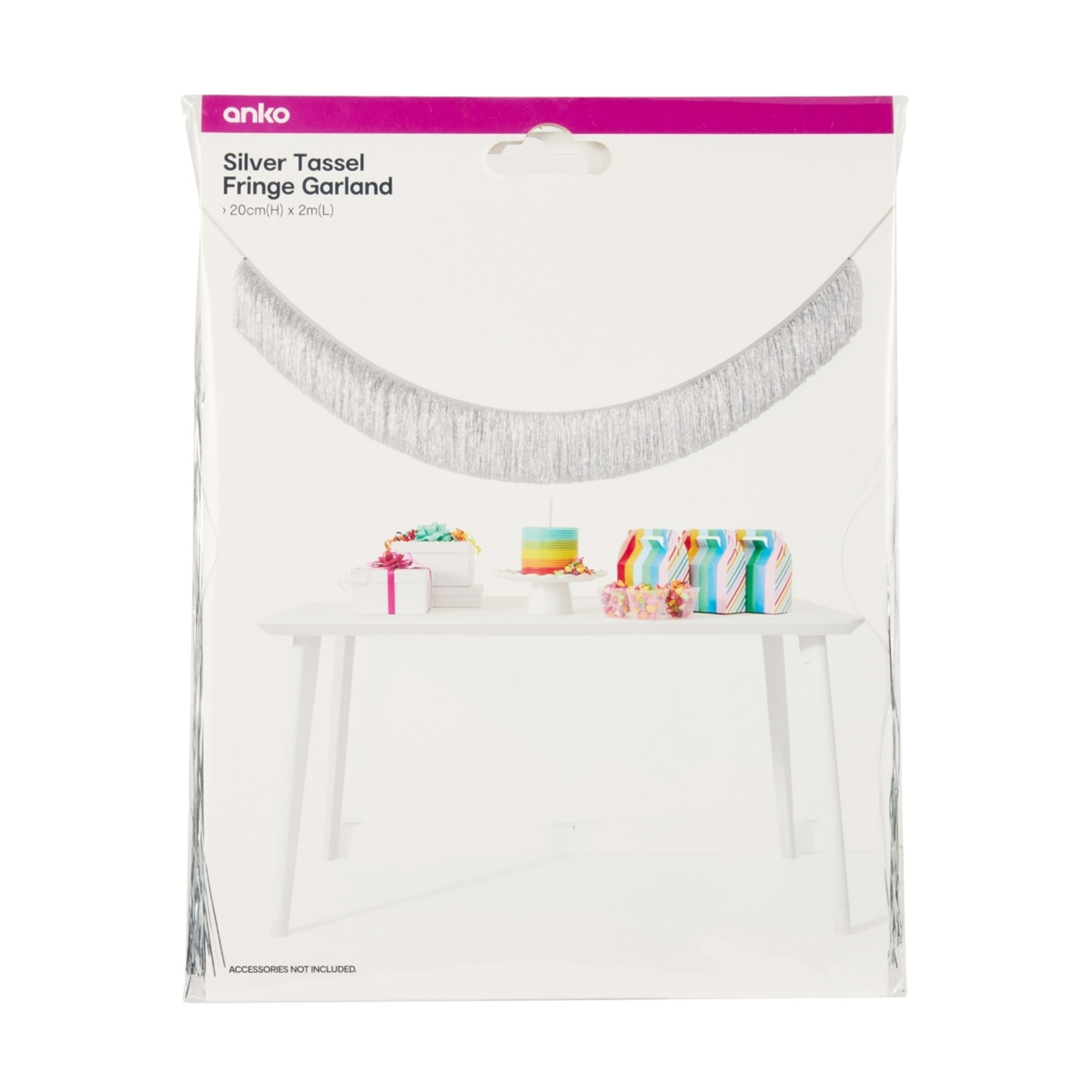 5 Silver Tassel Fringe Garland, 5 of 5
