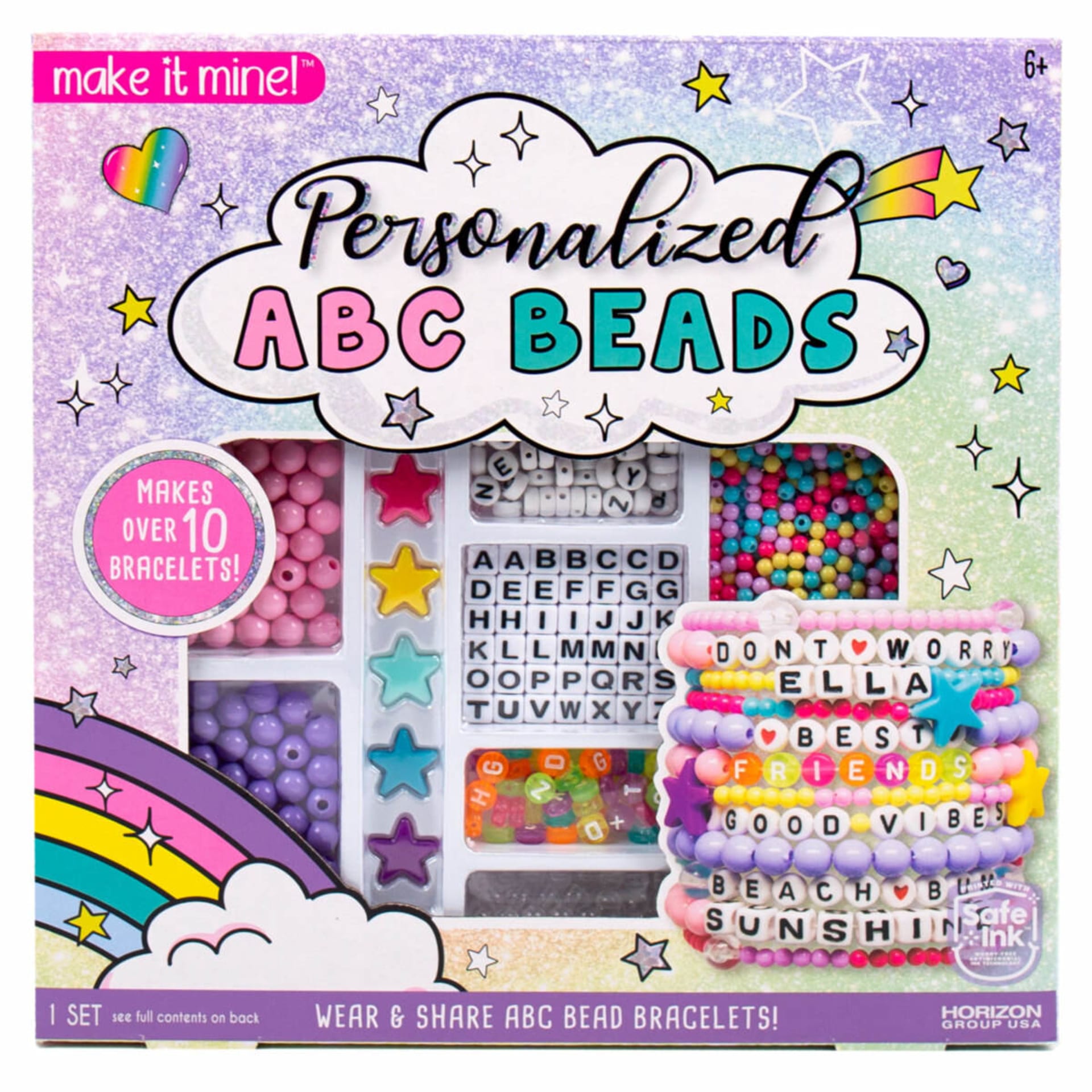 Make it Mine! Personalised ABC Beads JewelleryMaking Kit Kmart