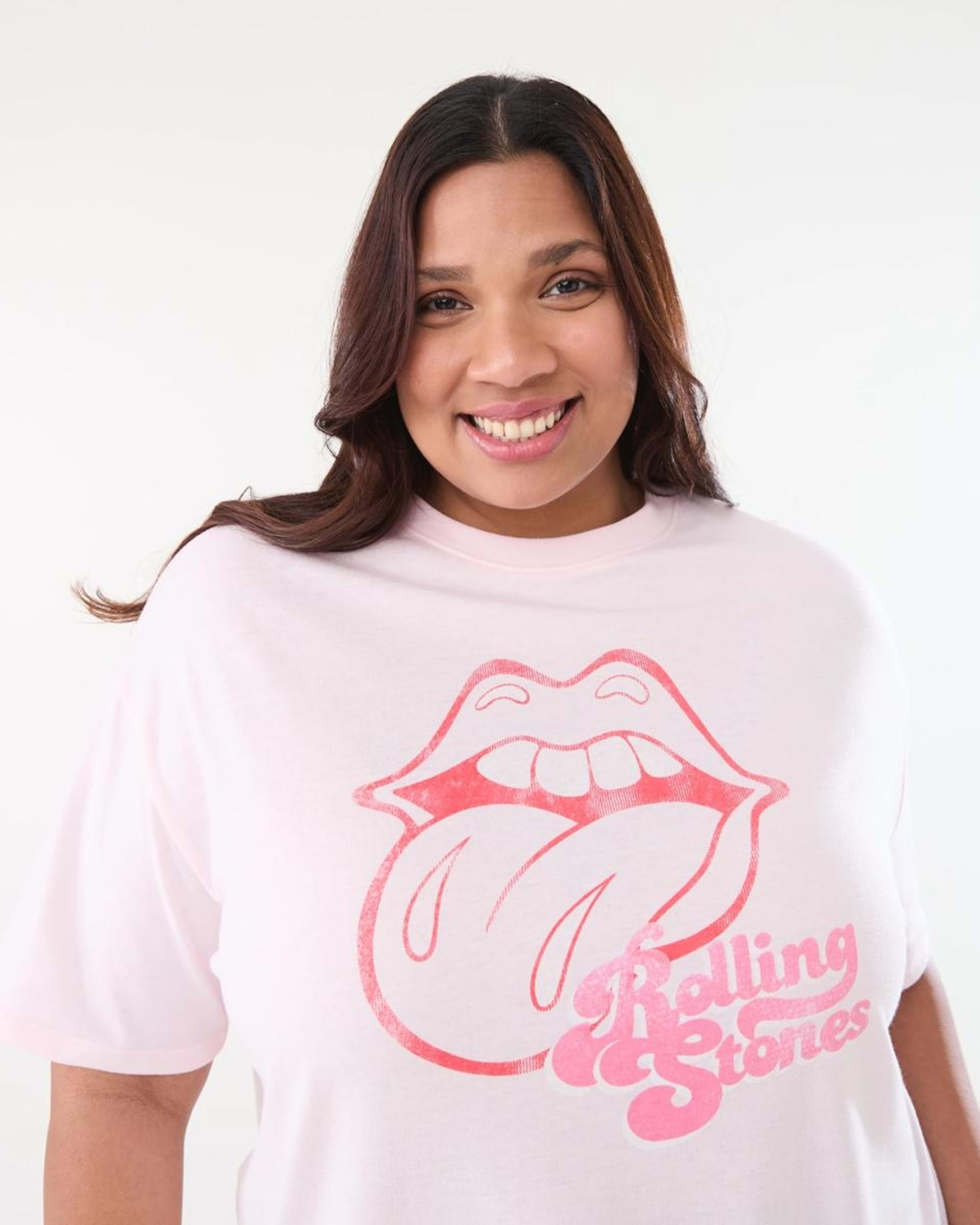 4 Curve Rolling Stones License Short Sleeve T-shirt ROLLING STONES PINK, 4 of 6