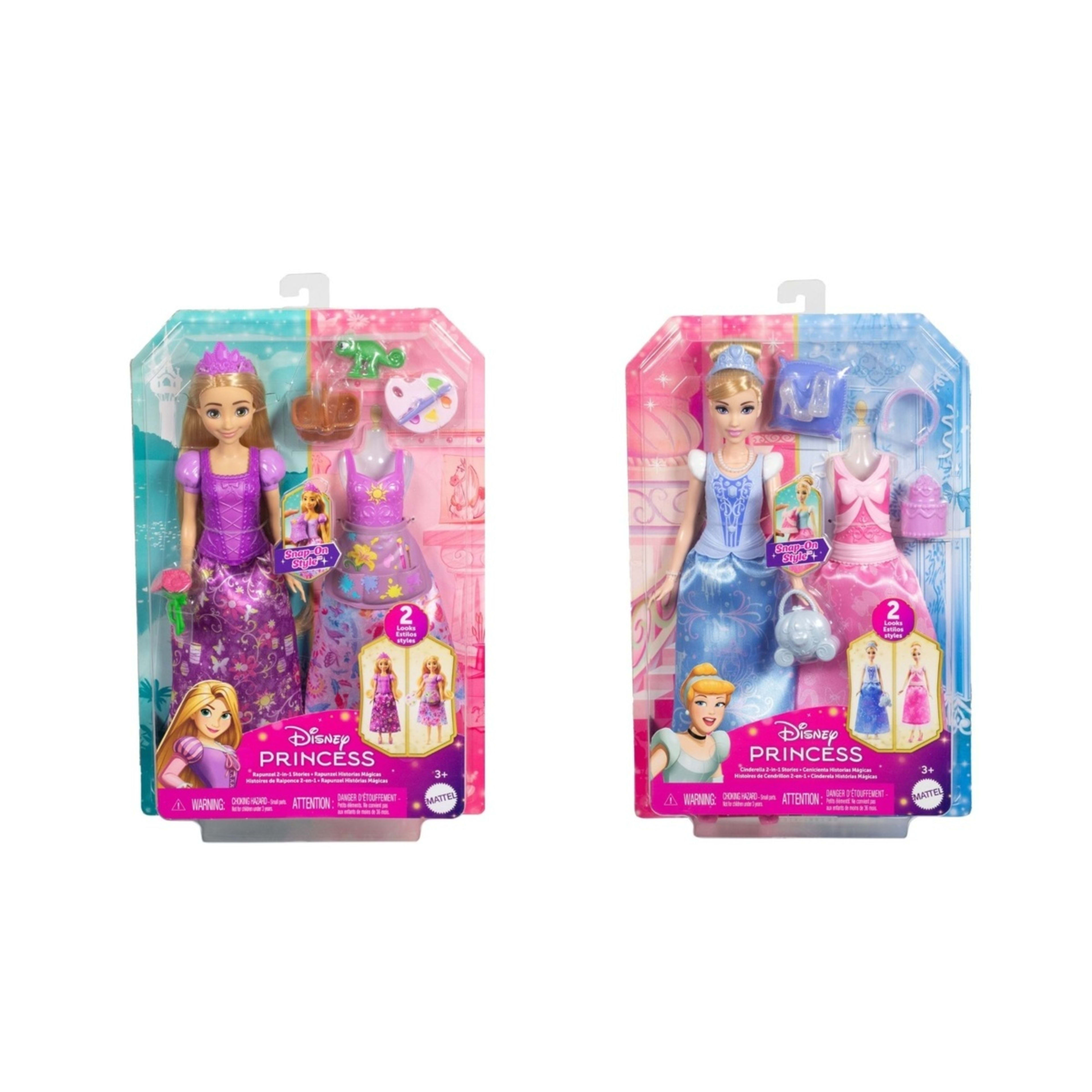 1 Disney Princess 2-in-1 Stories Fashion Doll - Assorted
