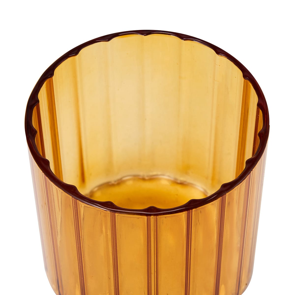 6 Amber Wavy Tumblers Kmart
