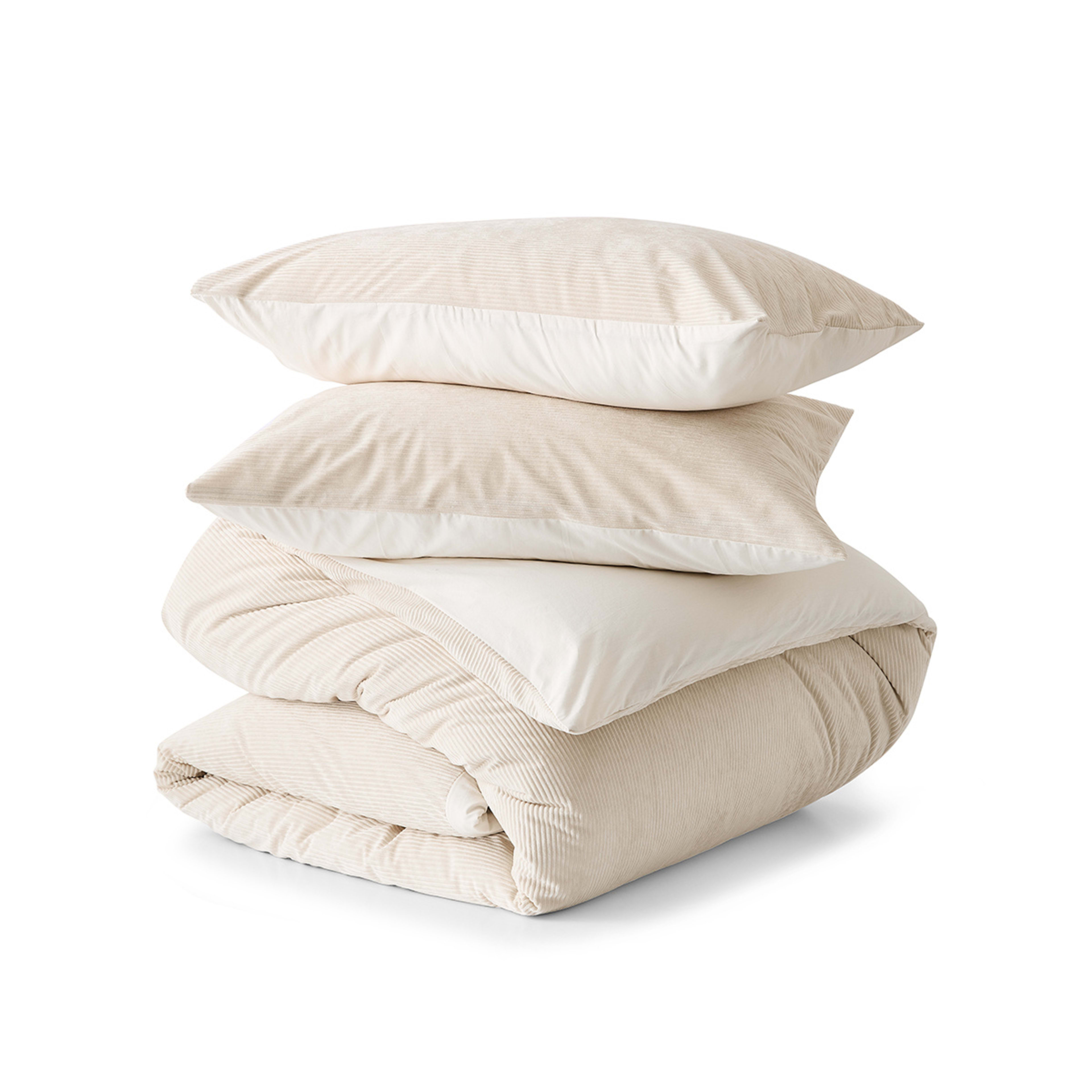 5 Corduroy Quilt Cover Set - King Bed, Natural, 5 of 6