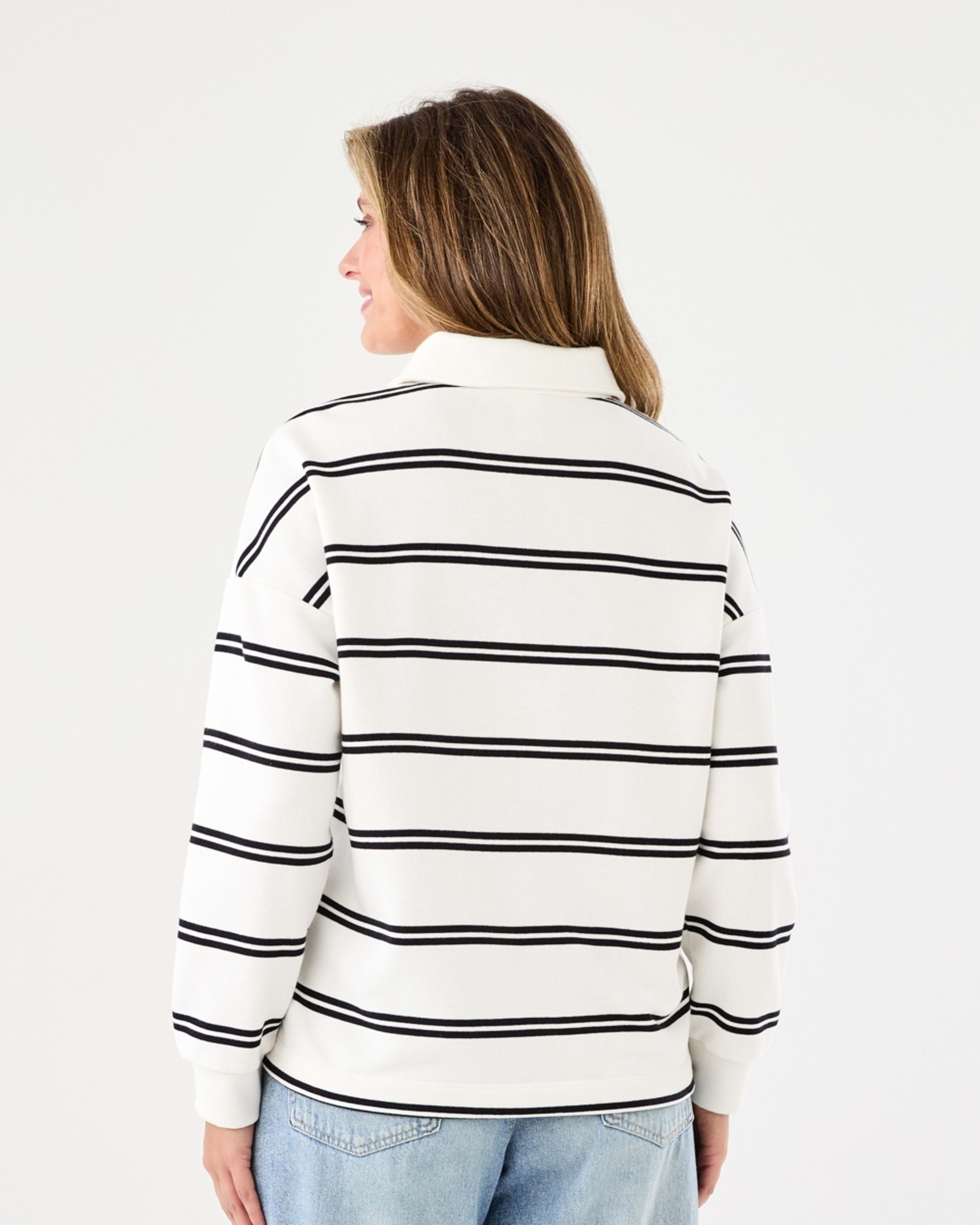 3 Striped Polo Sweatshirt Bea Stripe, 3 of 6