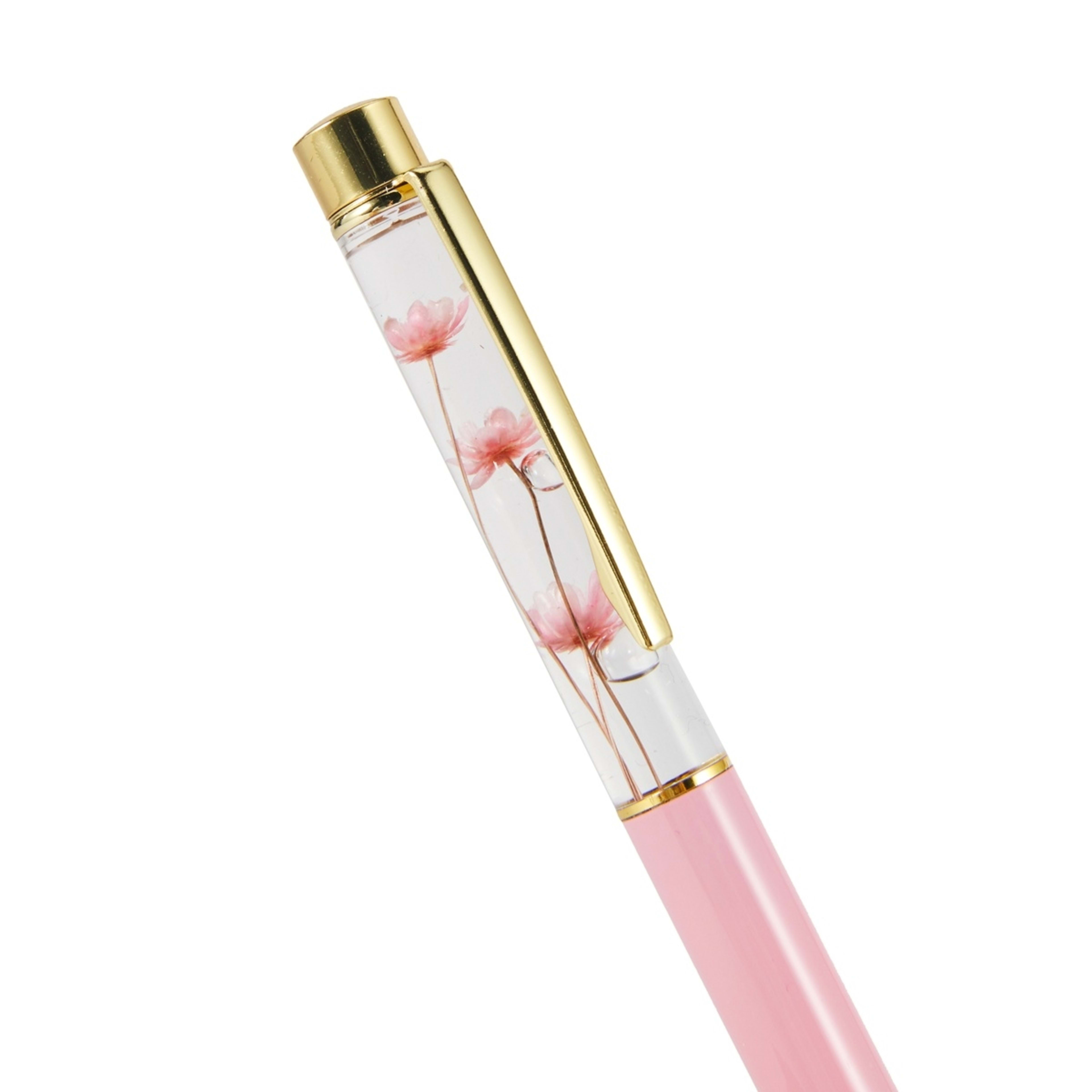 3 Metal Pen Floating Flower - Pink, 3 of 6