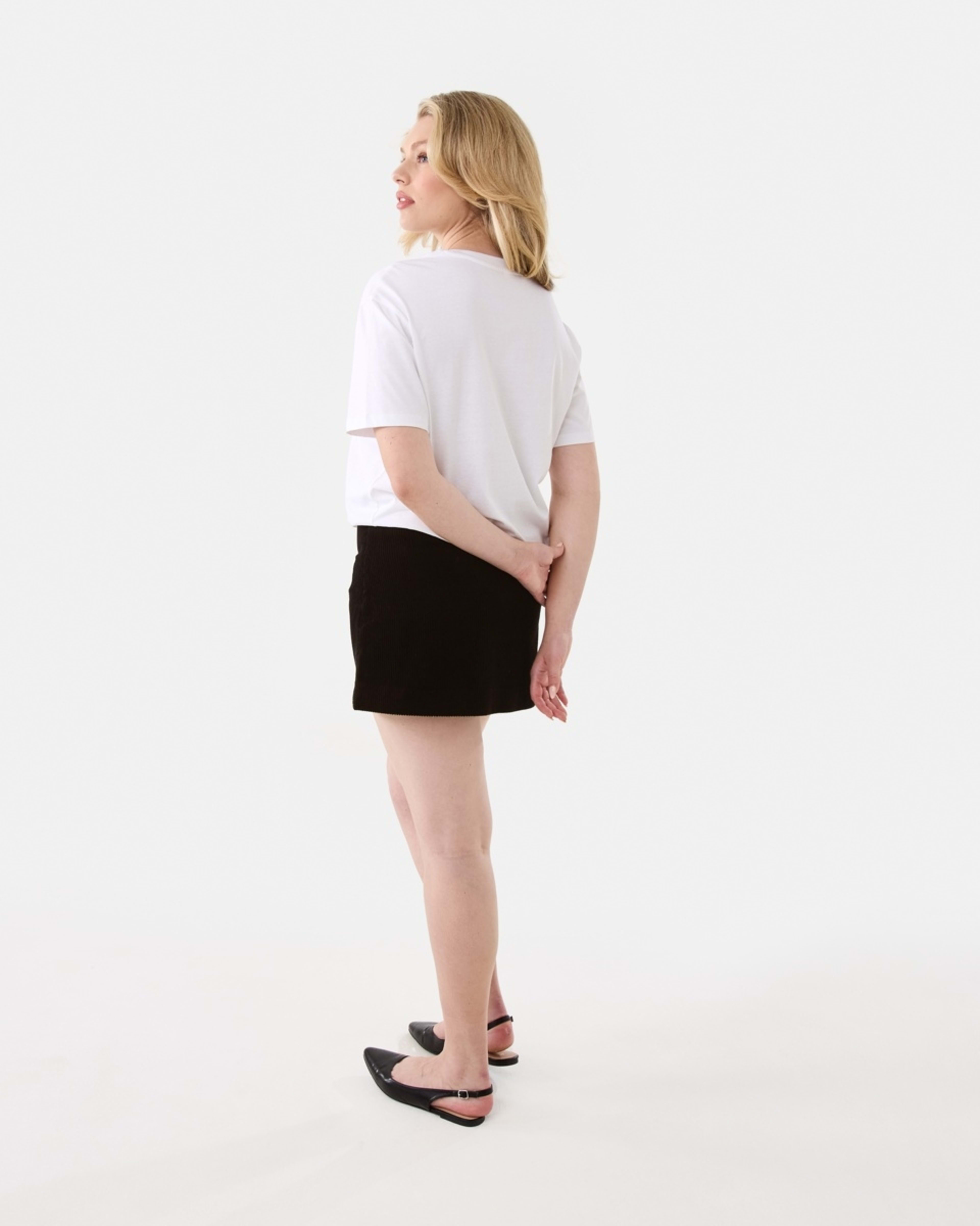 4 Corduroy Mini Skirt Black, 4 of 6