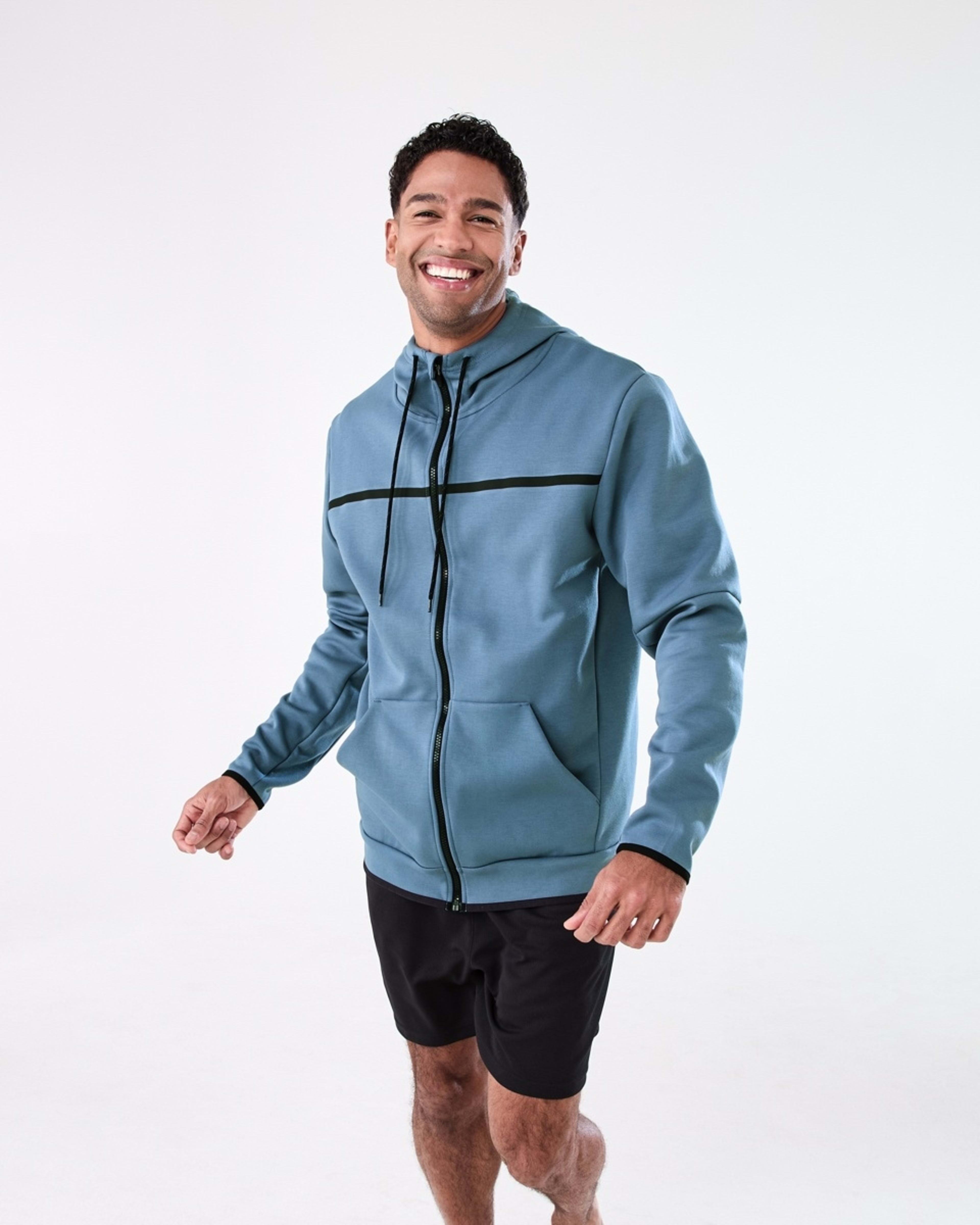 2 Active Mens Sports Hoodie FLINT STONE, 2 of 8