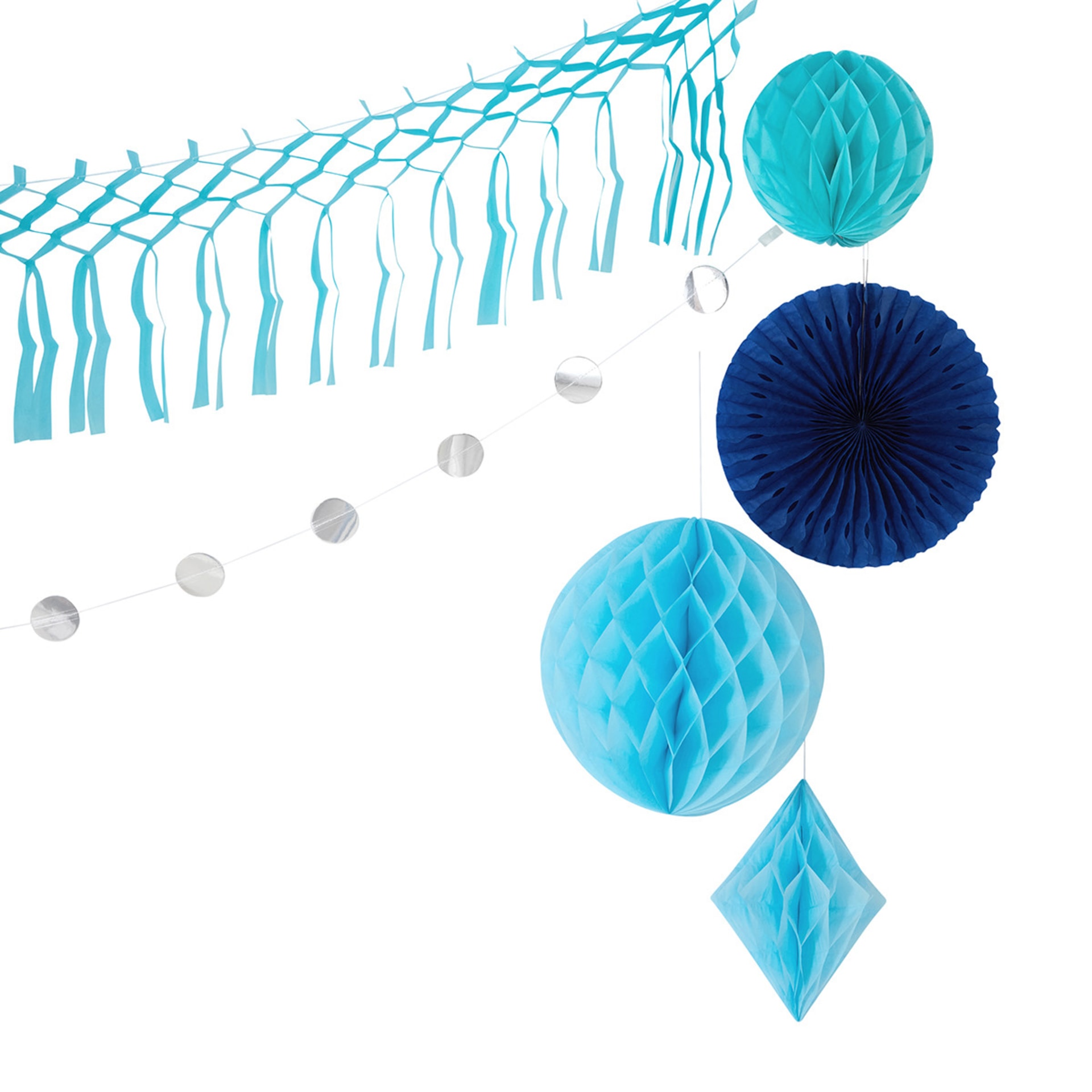 12 Piece Blue Decoration Pack Kmart