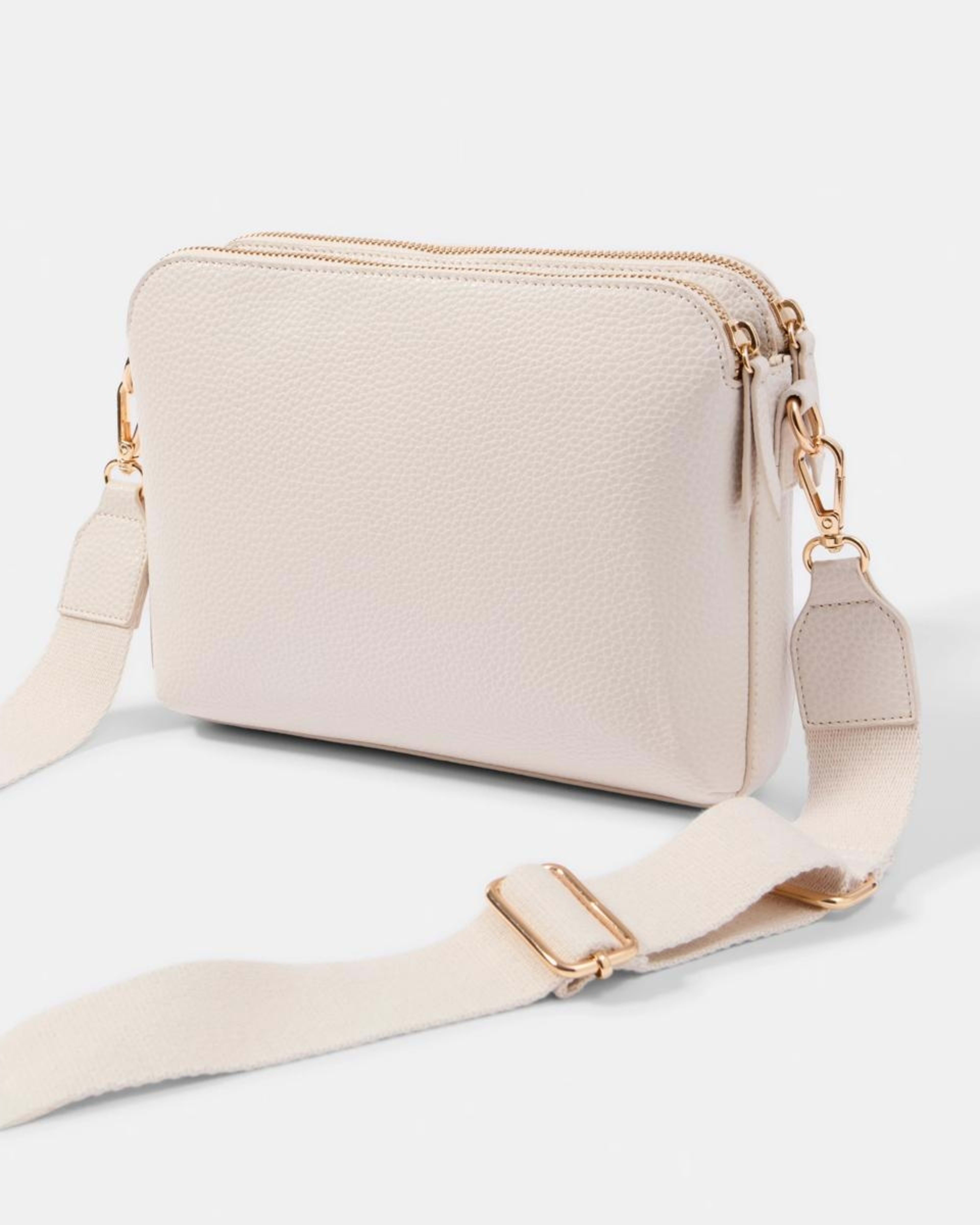 2 Double Pocket Crossbody Bag White, 2 of 5