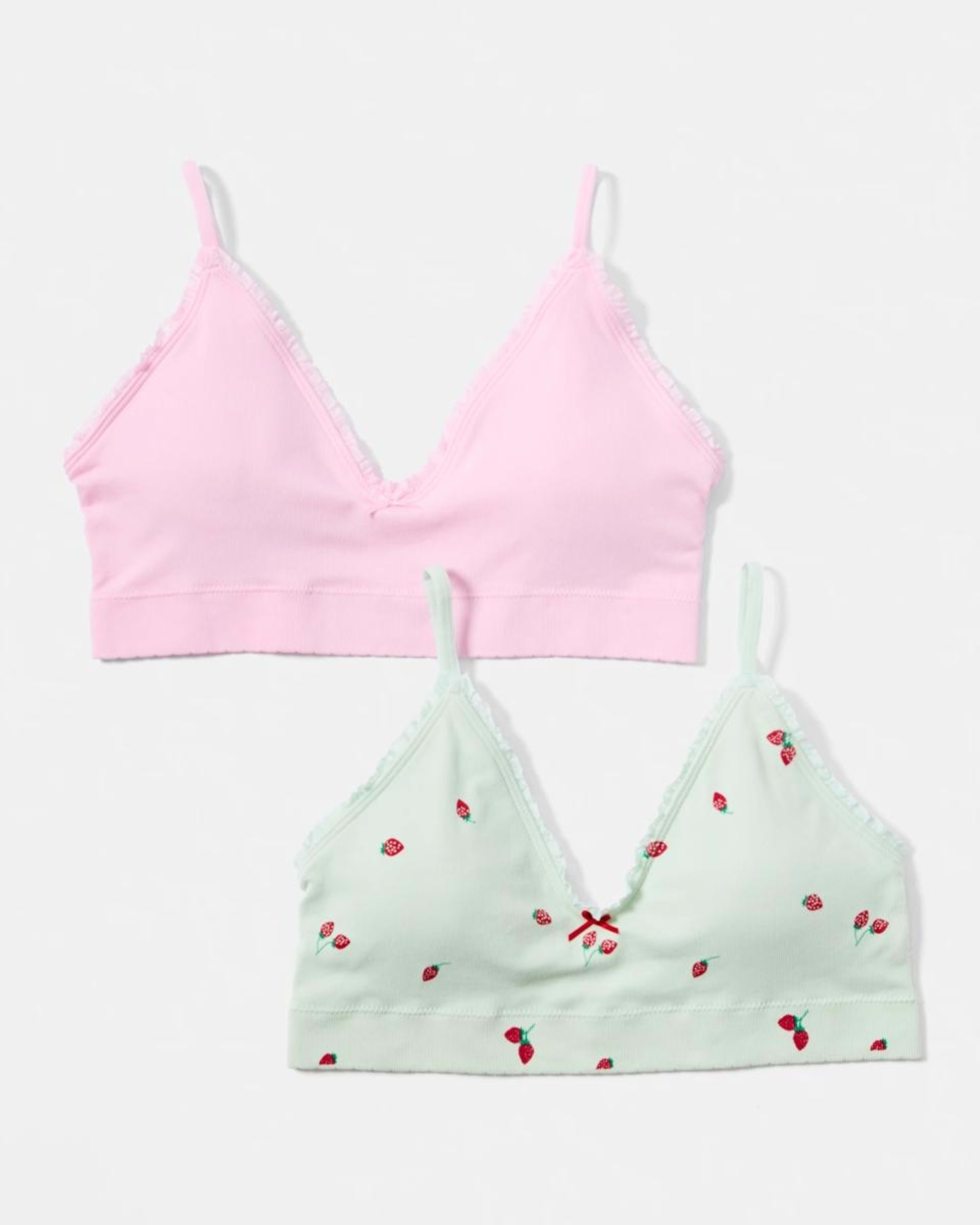 1 2 Pack Seamfree Rib Bralette BERRY, PINK LADY, 1 of 10