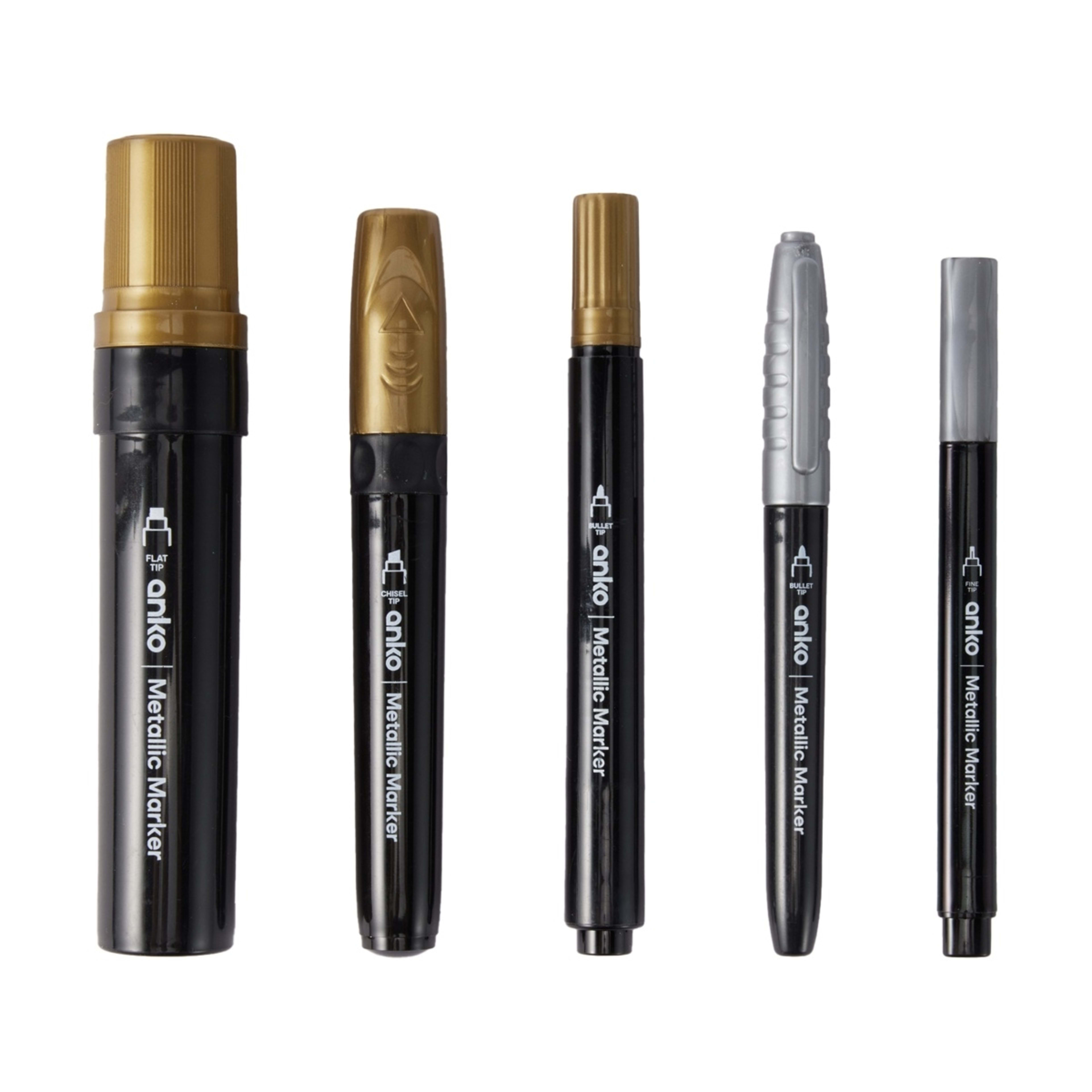 2 5 Pack Metallic Marker Set, 2 of 4