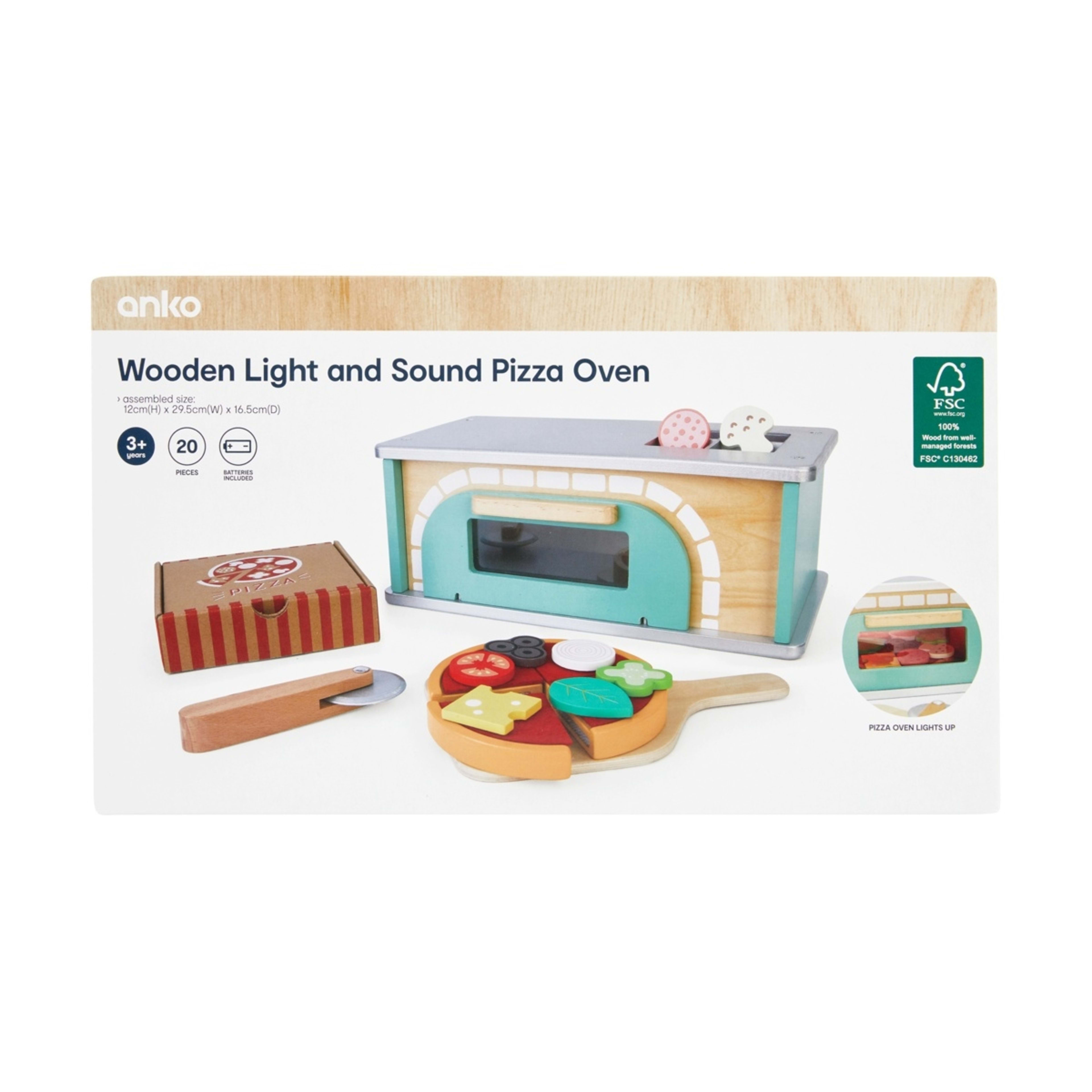 9 20 Piece Wooden Light and Sound Pizza Oven Set, 9 of 10