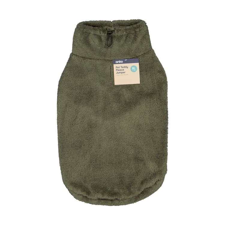 Pet Teddy Fleece Jumper - Extra Large, Green - Kmart NZ