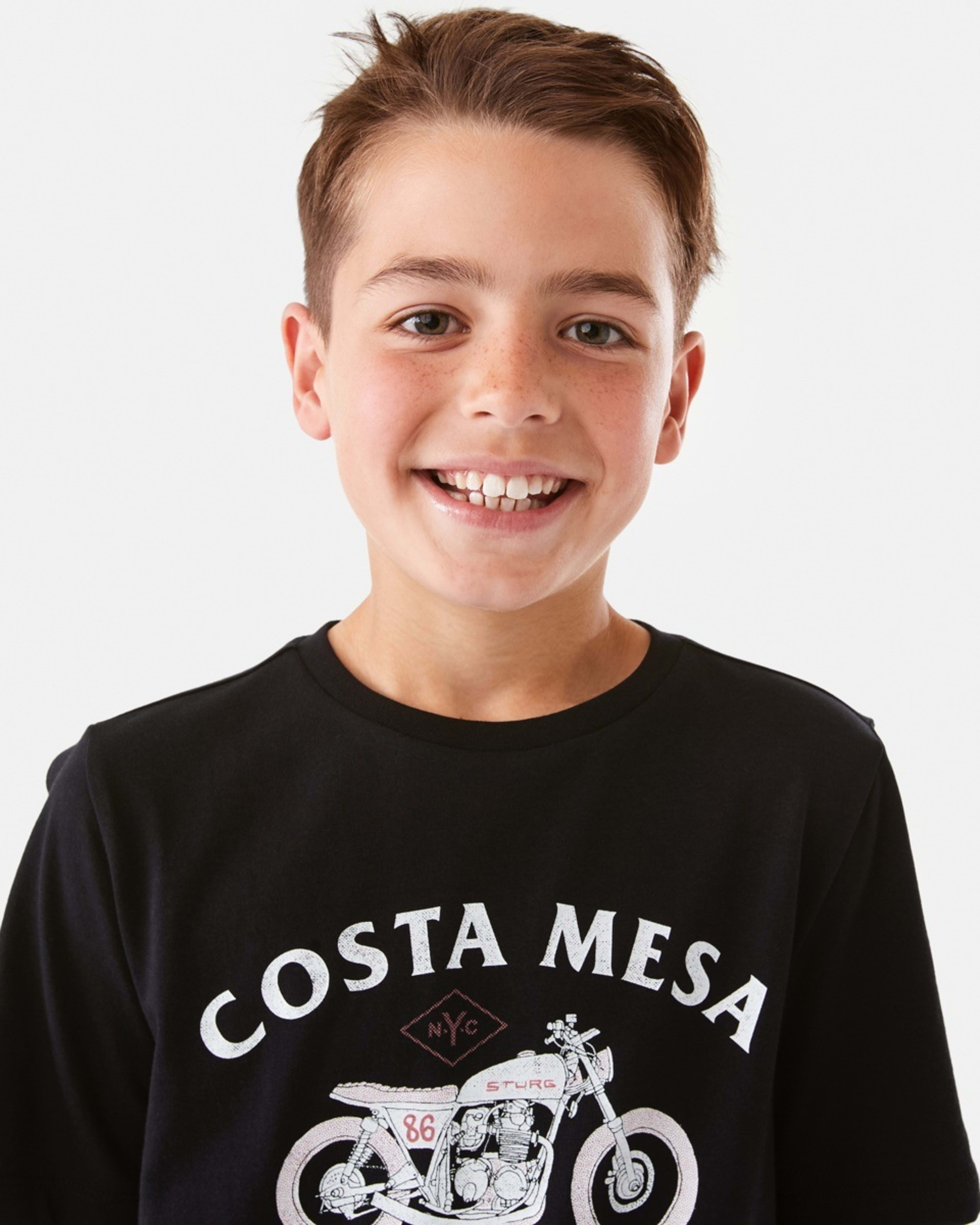 3 Short Sleeve Print T-shirt Black Moto, 3 of 8