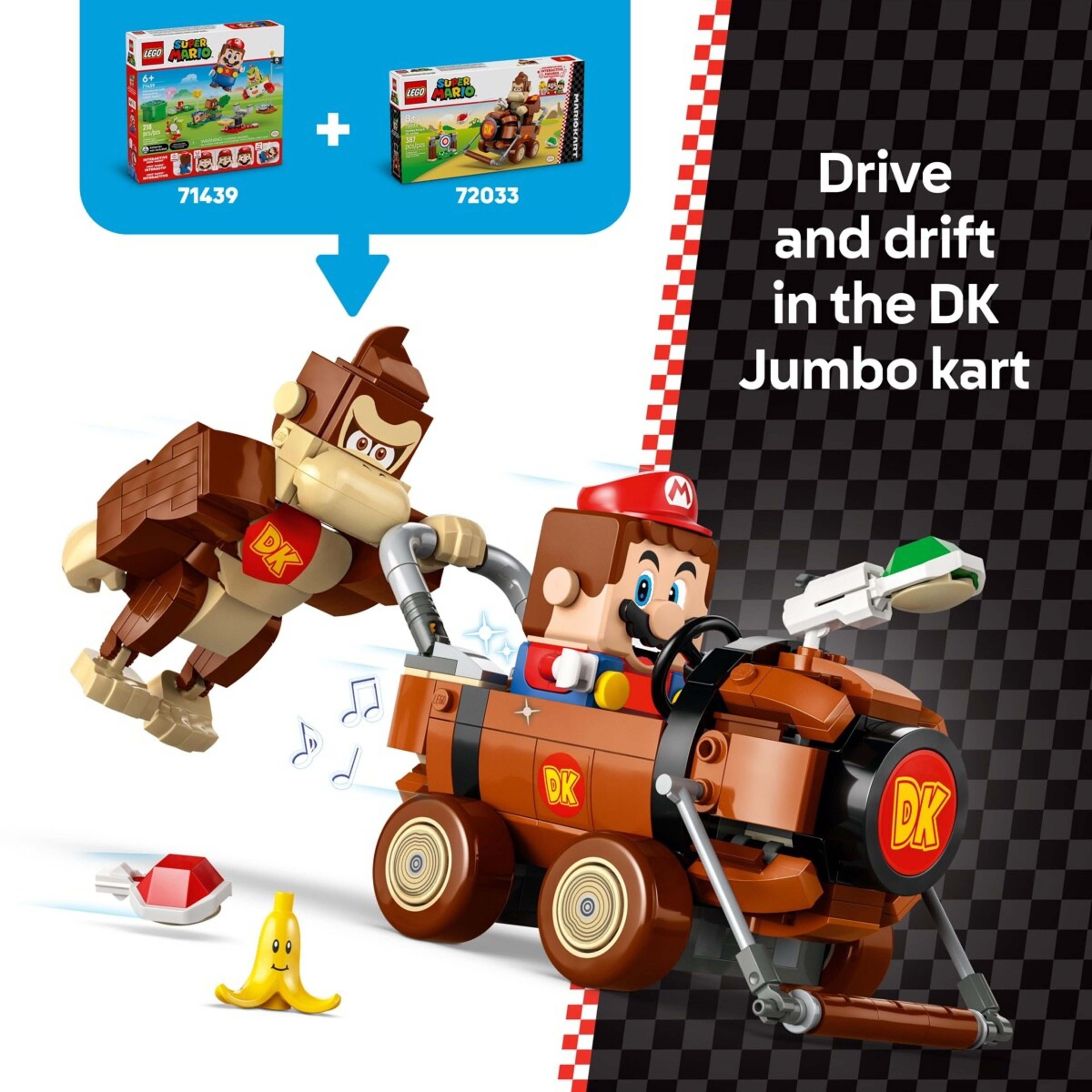 6 LEGO Super Mario: Mario Kart Donkey Kong & DK Jumbo 72033, 6 of 10