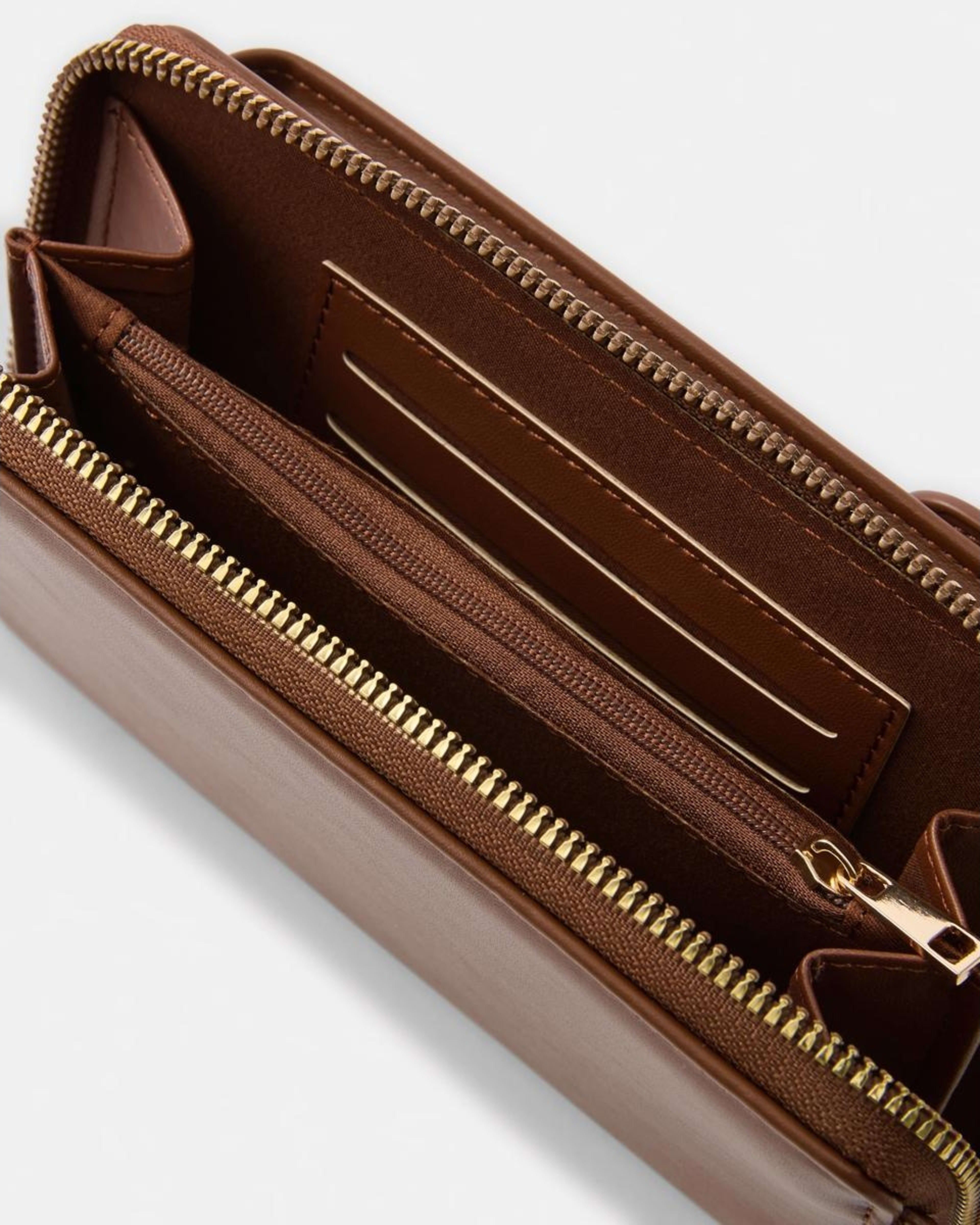 5 Sim Fabric Strap Phone Wallet Rich Tan, 5 of 6