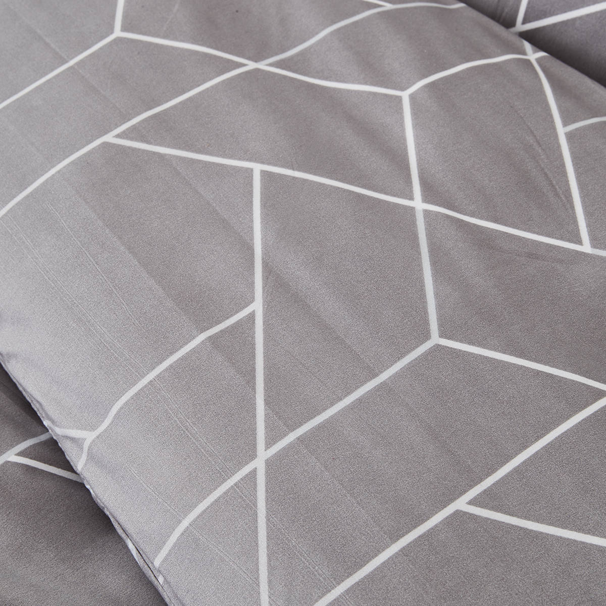 Jesse Quilt Cover Set Double Bed, Grey Kmart NZ