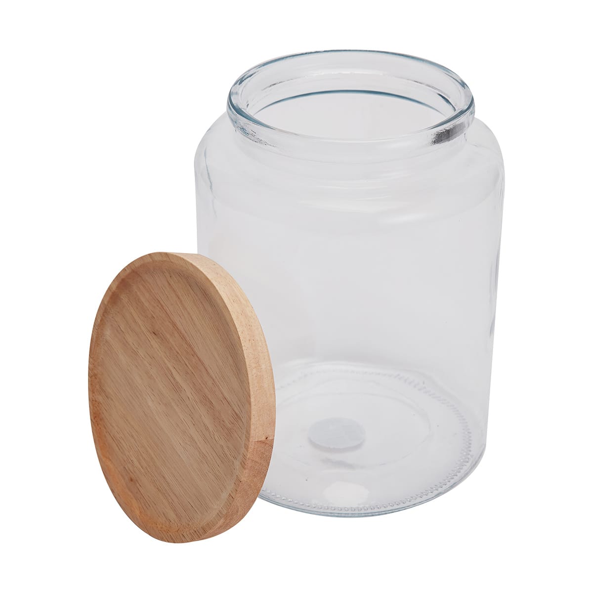 4L Glass Jar with Wood Lid Kmart