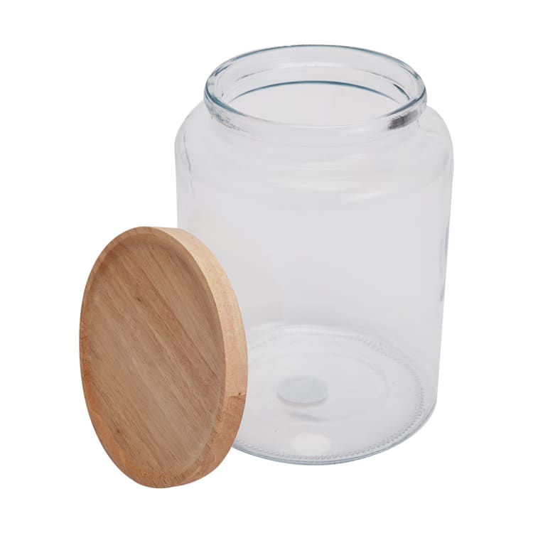 4L Glass Jar with Wood Lid - Kmart