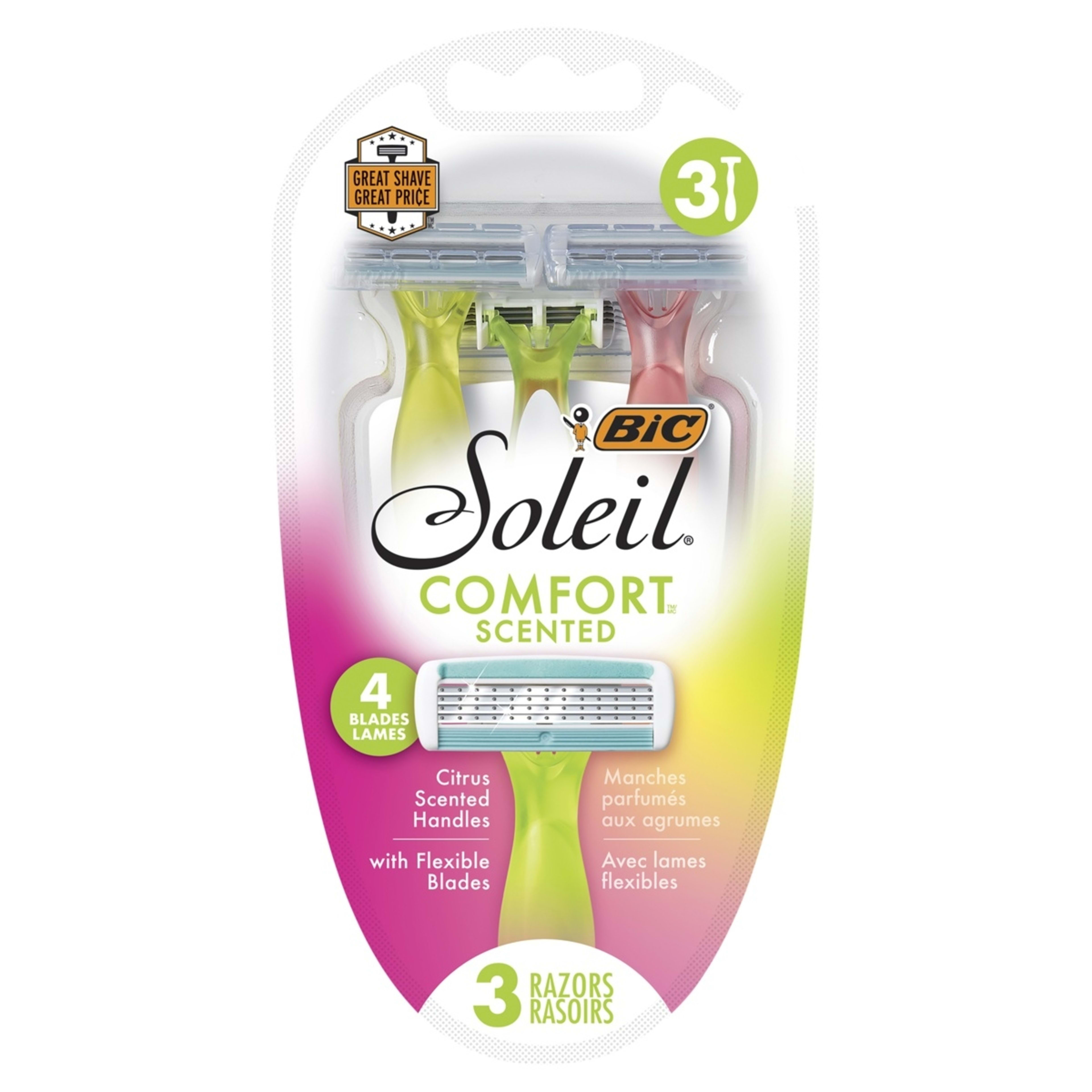1 3 Pack BIC Soleil Comfort Scented Razors